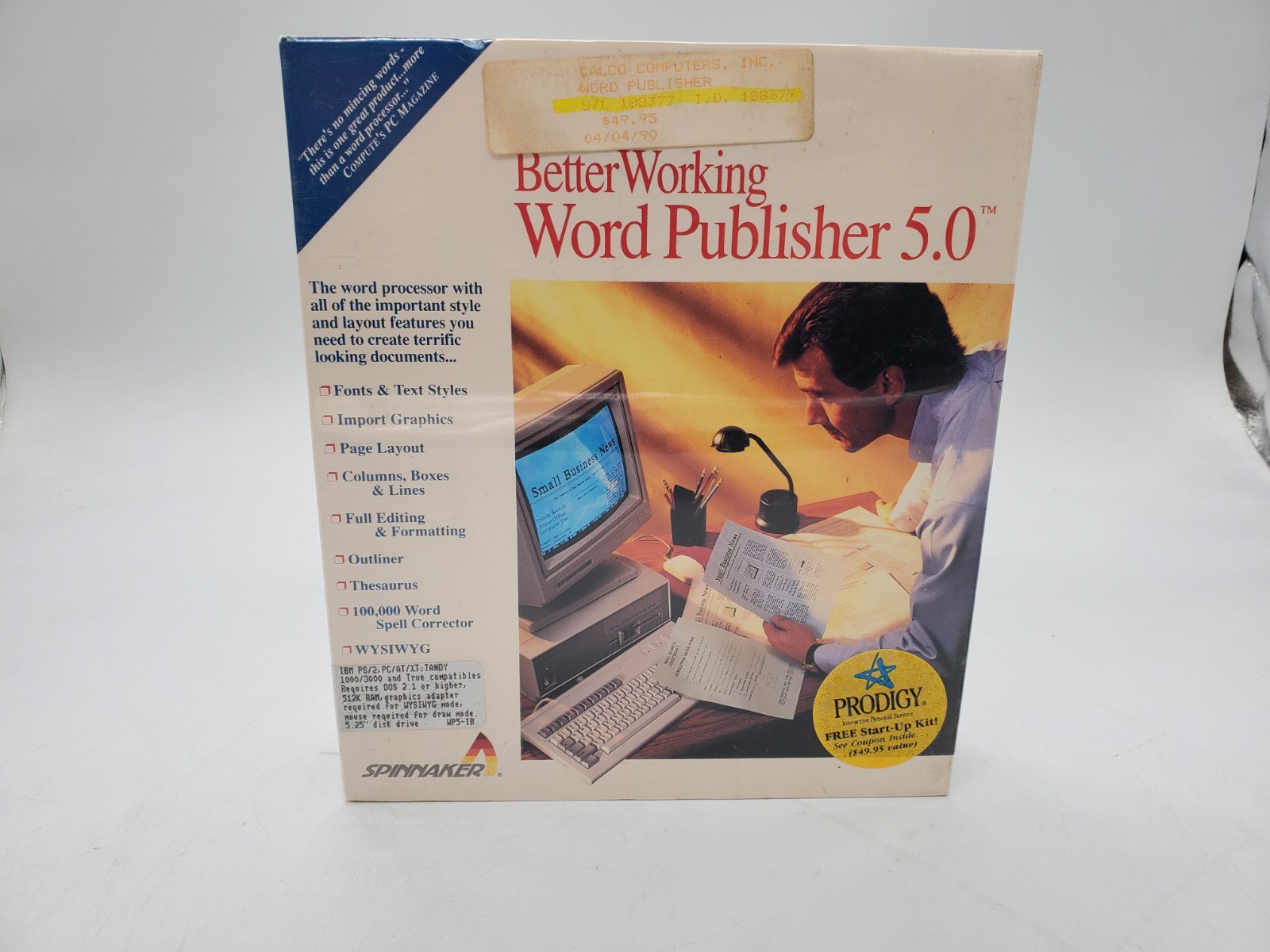 Better Working Word Publisher 5.0 (PcTandy, 5.25″ Disk, Spinnaker) New Sealed!