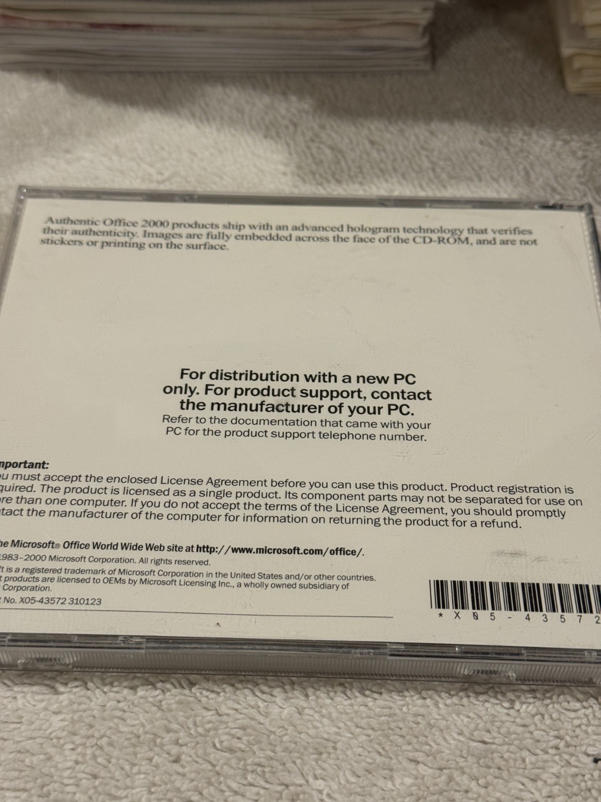 MICROSOFT OFFICE 2000 SMALL BUSINESS – 2 CD – NO SERIAL #!!!!