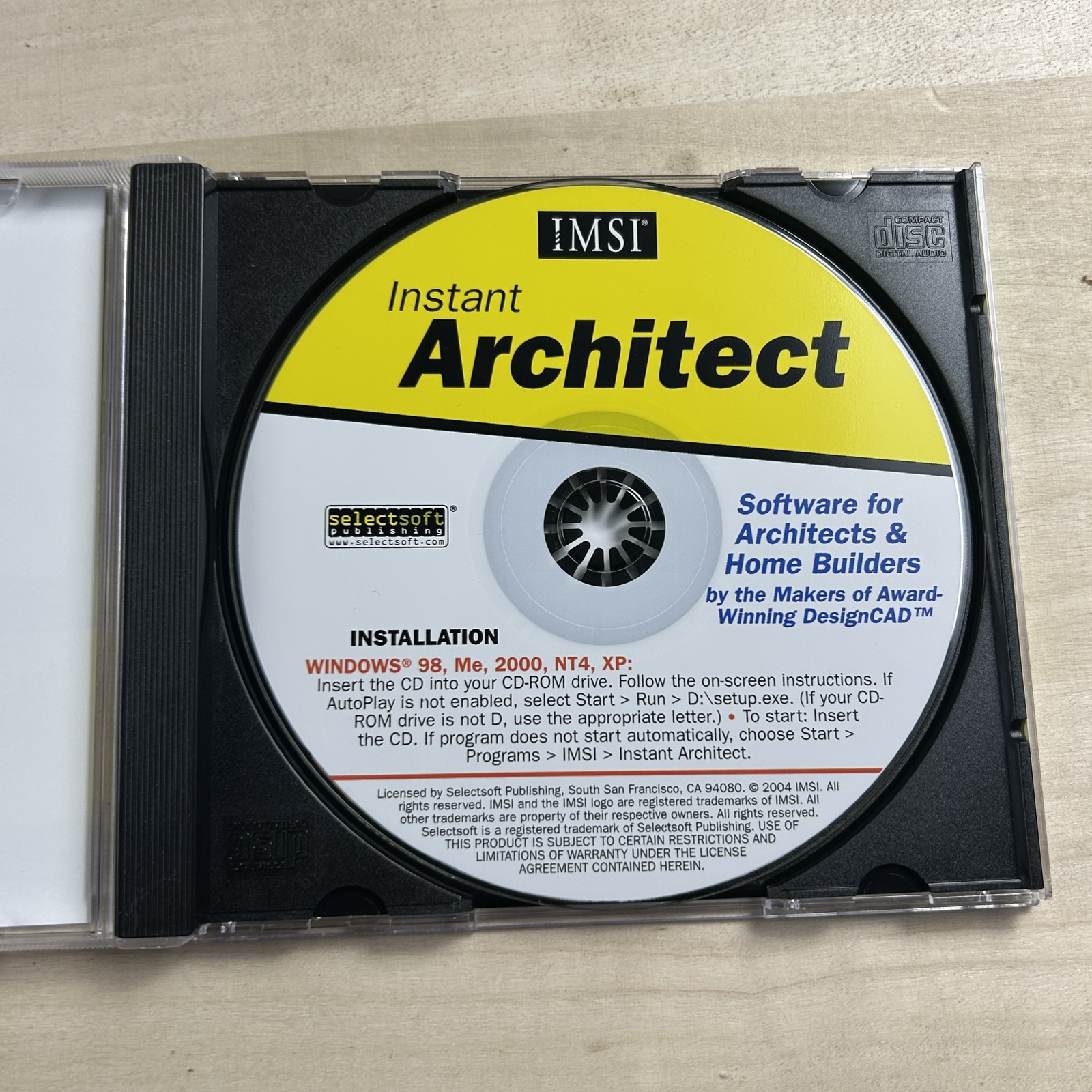 IMSI Instant Architect CD-ROM Software for Windows 98 Me 2000 NT4 XP Home Design