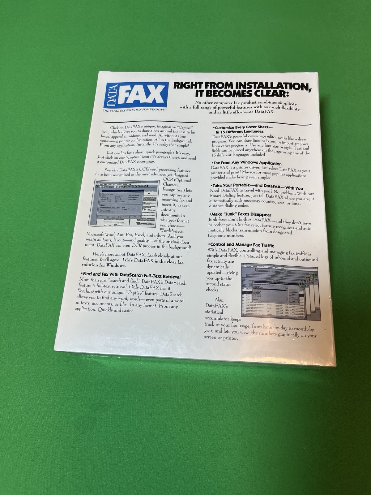 Trio Data FAX Ver.4.01B 3.5″ Diskettes f/ Windows