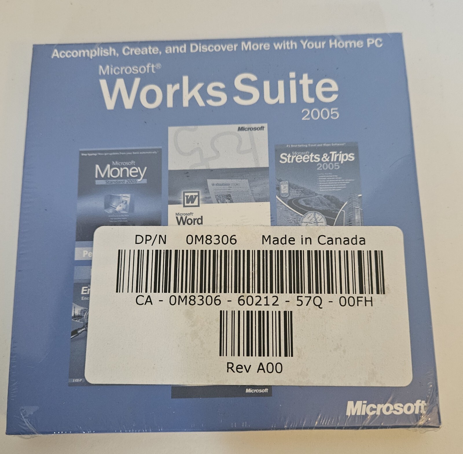 Vintage Microsoft Works Suite 2005 CD Set Factory Sealed with Product Key#