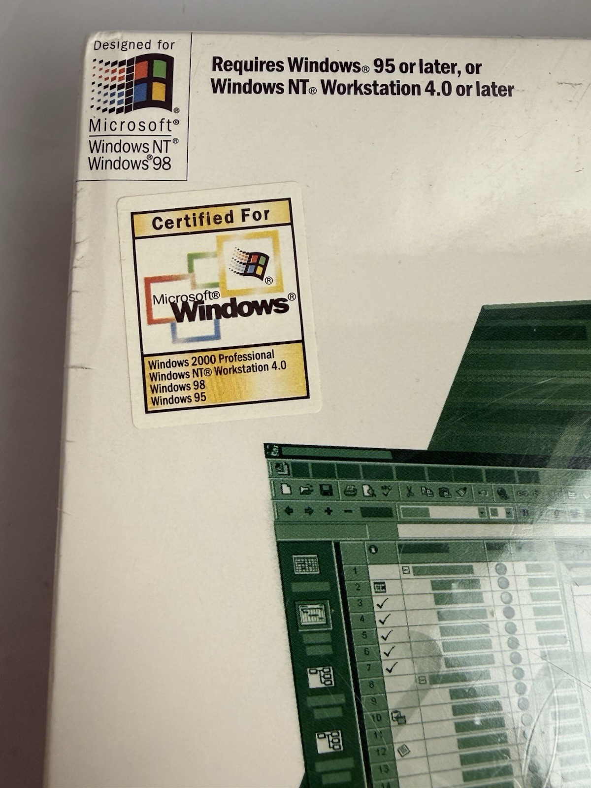 Microsoft Project 2000 Sealed PC Software Vintage New Old Stock Box