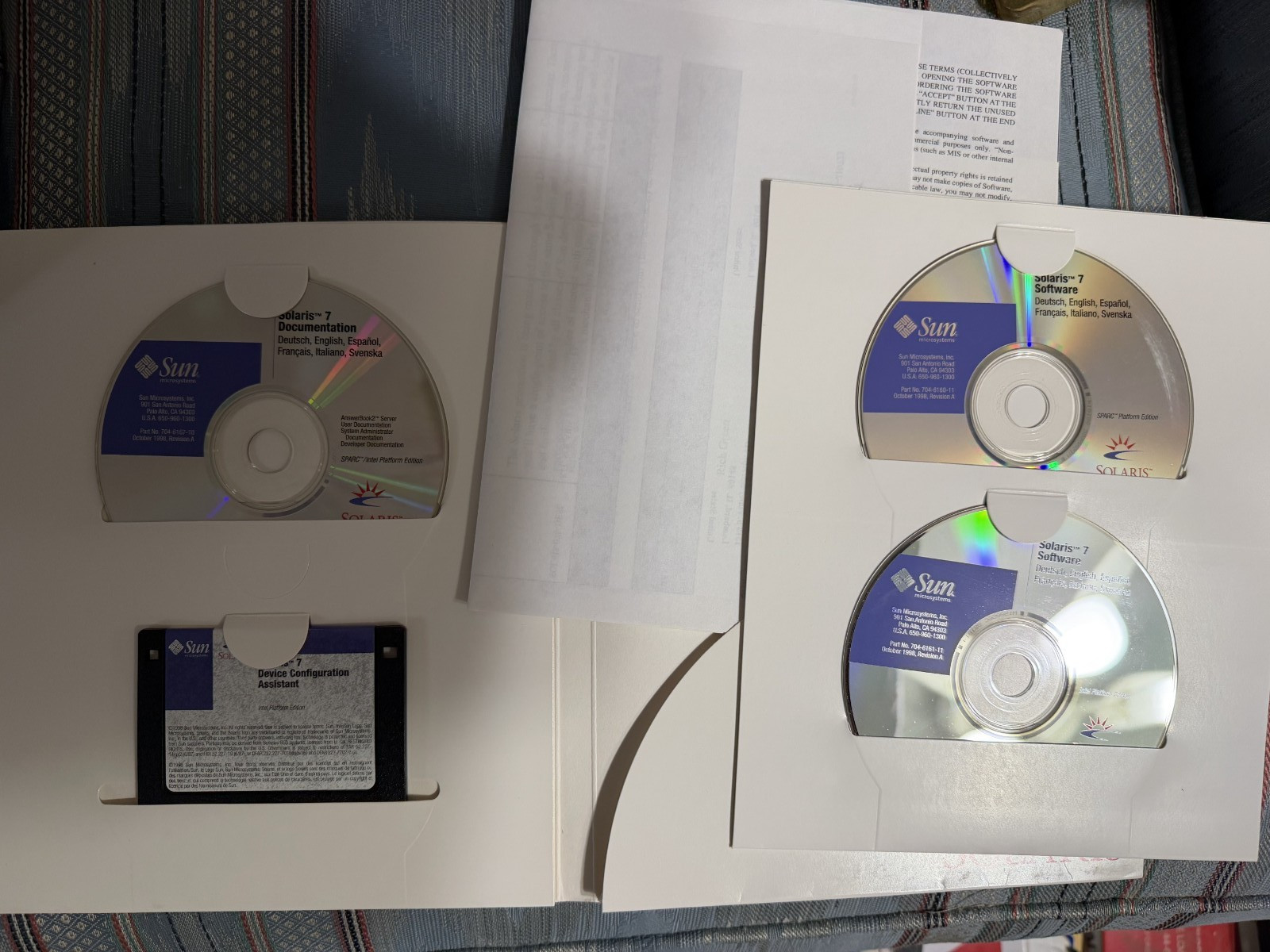 SUN MICROSYSTEMS SOLARIS 7 MEDIA OPERATING SYSTEM P/N 724-3144-01