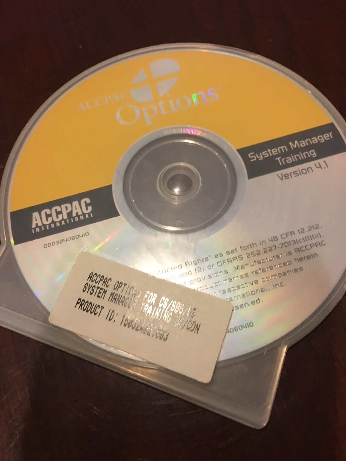 $6500 Brand New. Accpac Options. Training CDs For SM, GL,AP,AR,OE,PO,PROVIDES