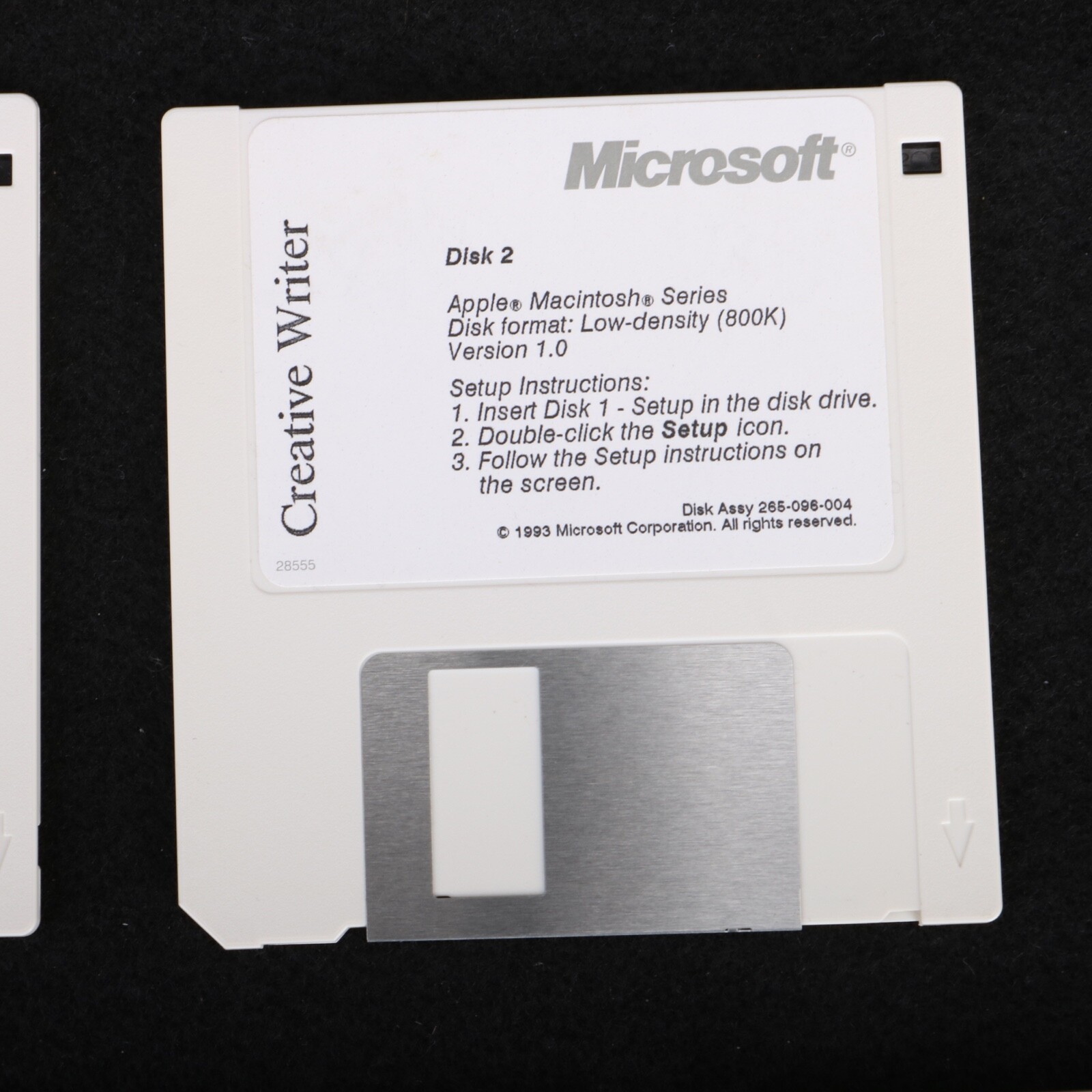 Microsoft Creative Writer For Apple Mac 5 Disk Set 3.5 HD Floppy Disk