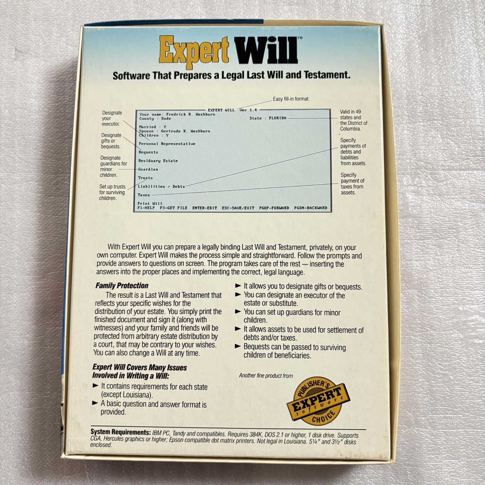 Expert Will Tandy / IBM Rare In Box
