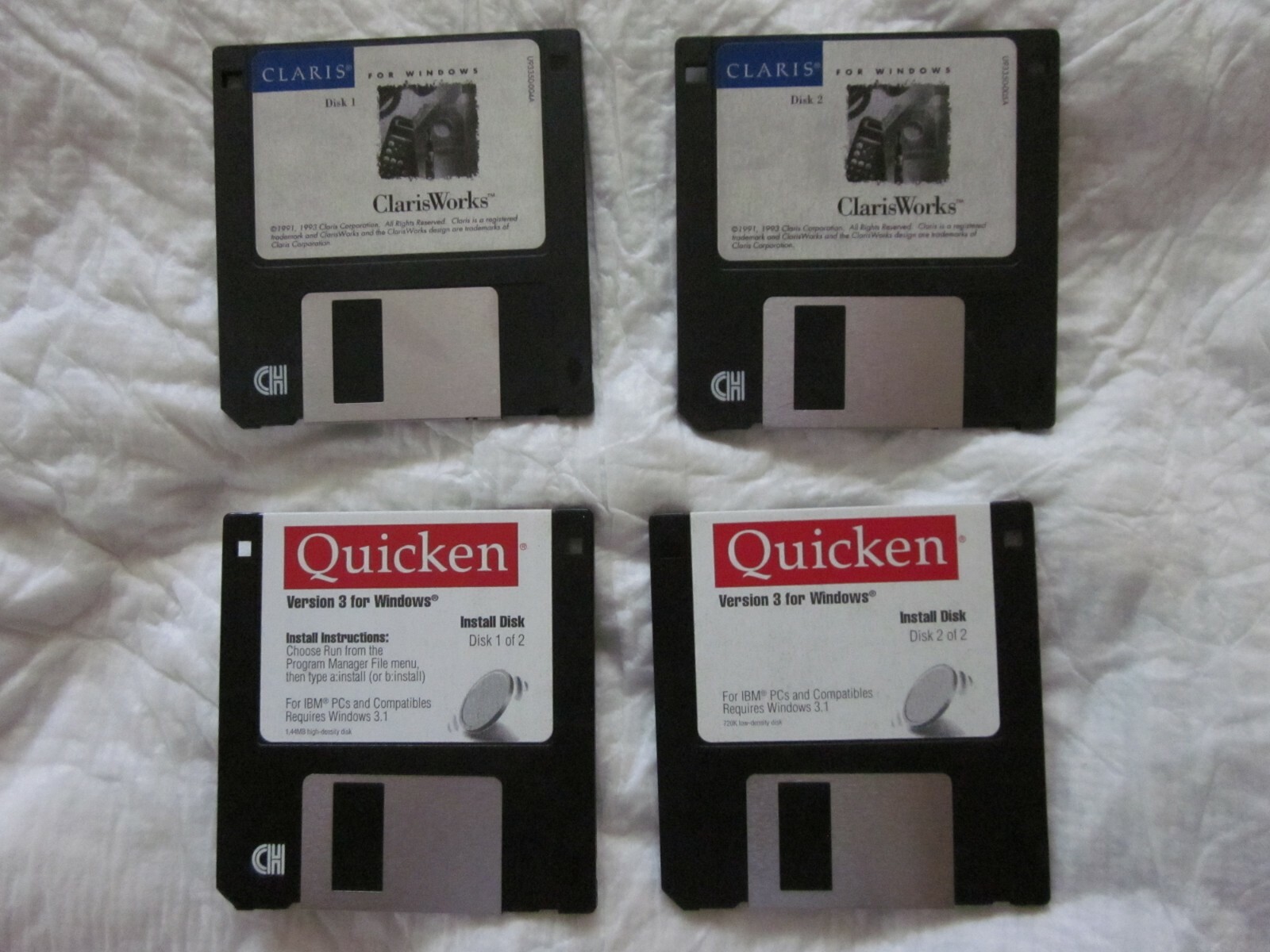 ClarisWorks For Windows 3.x And Quicken For Windows 3.x Software
