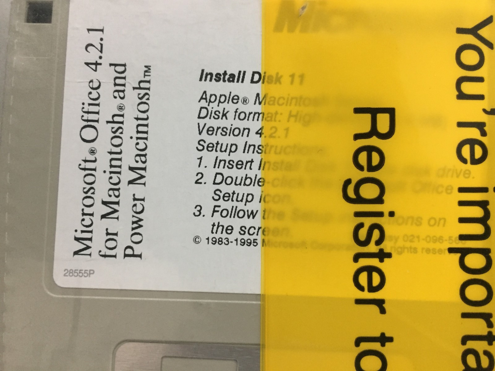 Unopened Microsoft Office 4.2.1 Apple Power Macintosh 34 disks , 1995