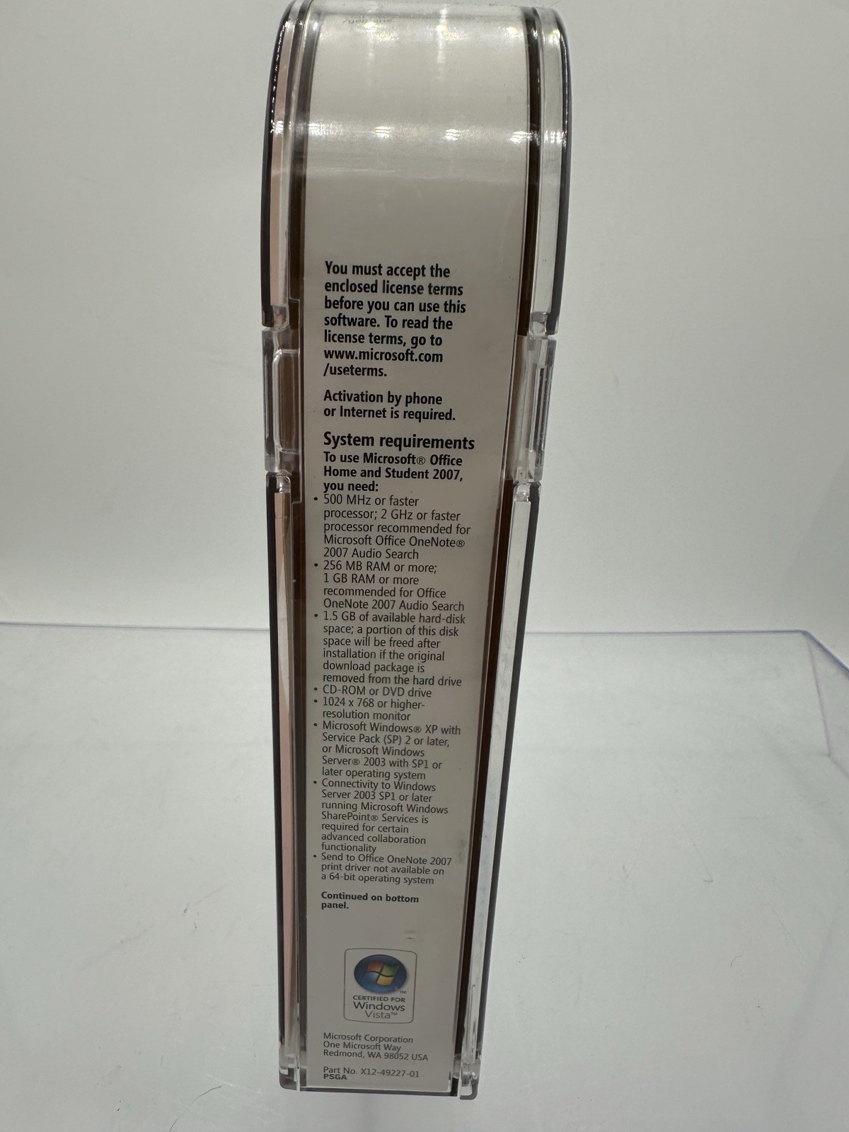 Microsoft Office Home Student 2007 w/ Case Product Key Open Box