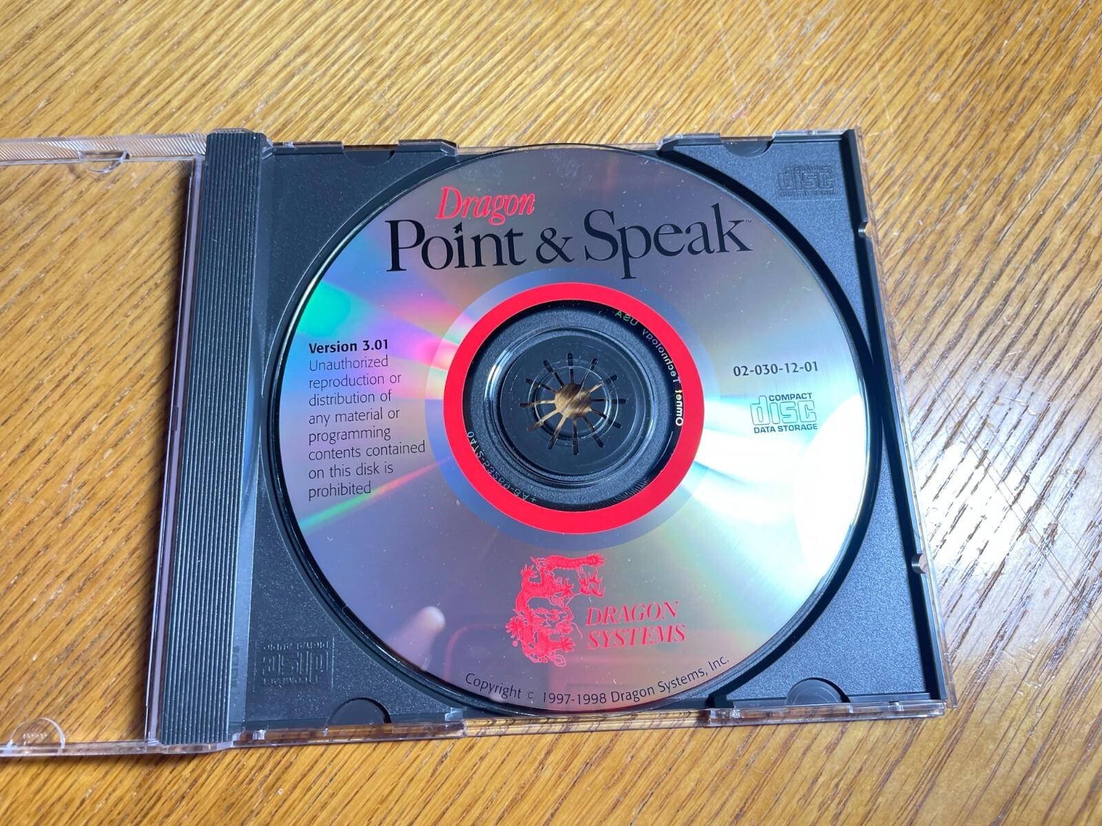 Dragon Point & Speak Version 3.01 Install CD with case