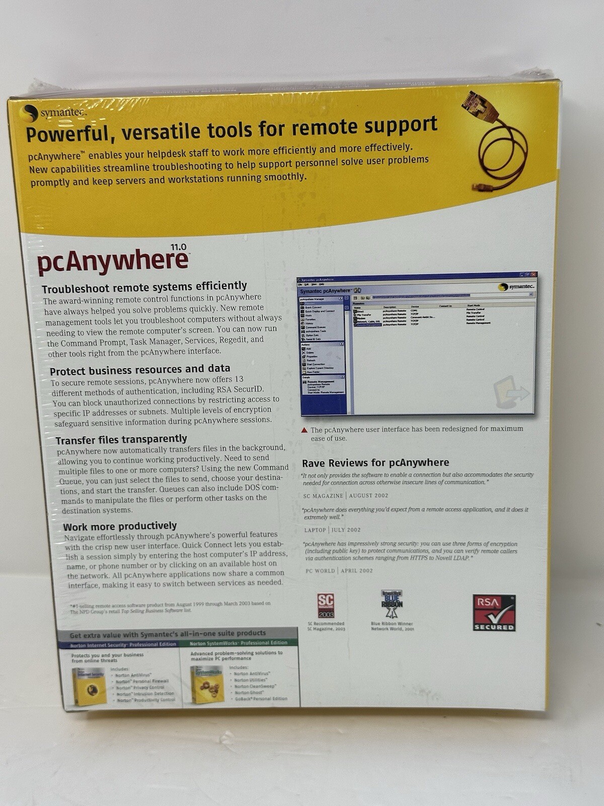 NEW Symantec pcAnywhere 11.0 Host, 1 User Original Box – Software Still Sealed