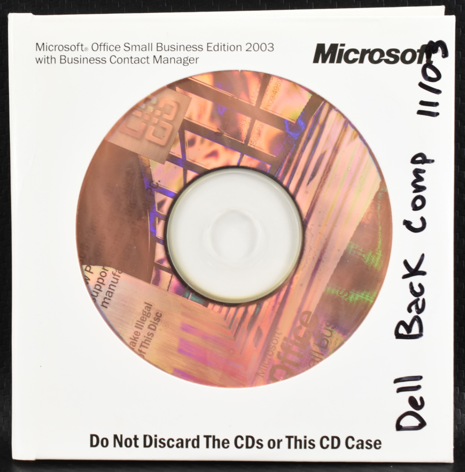 Microsoft Office Small Business Edition 2003 & Business Contact Manager (2 Disc)