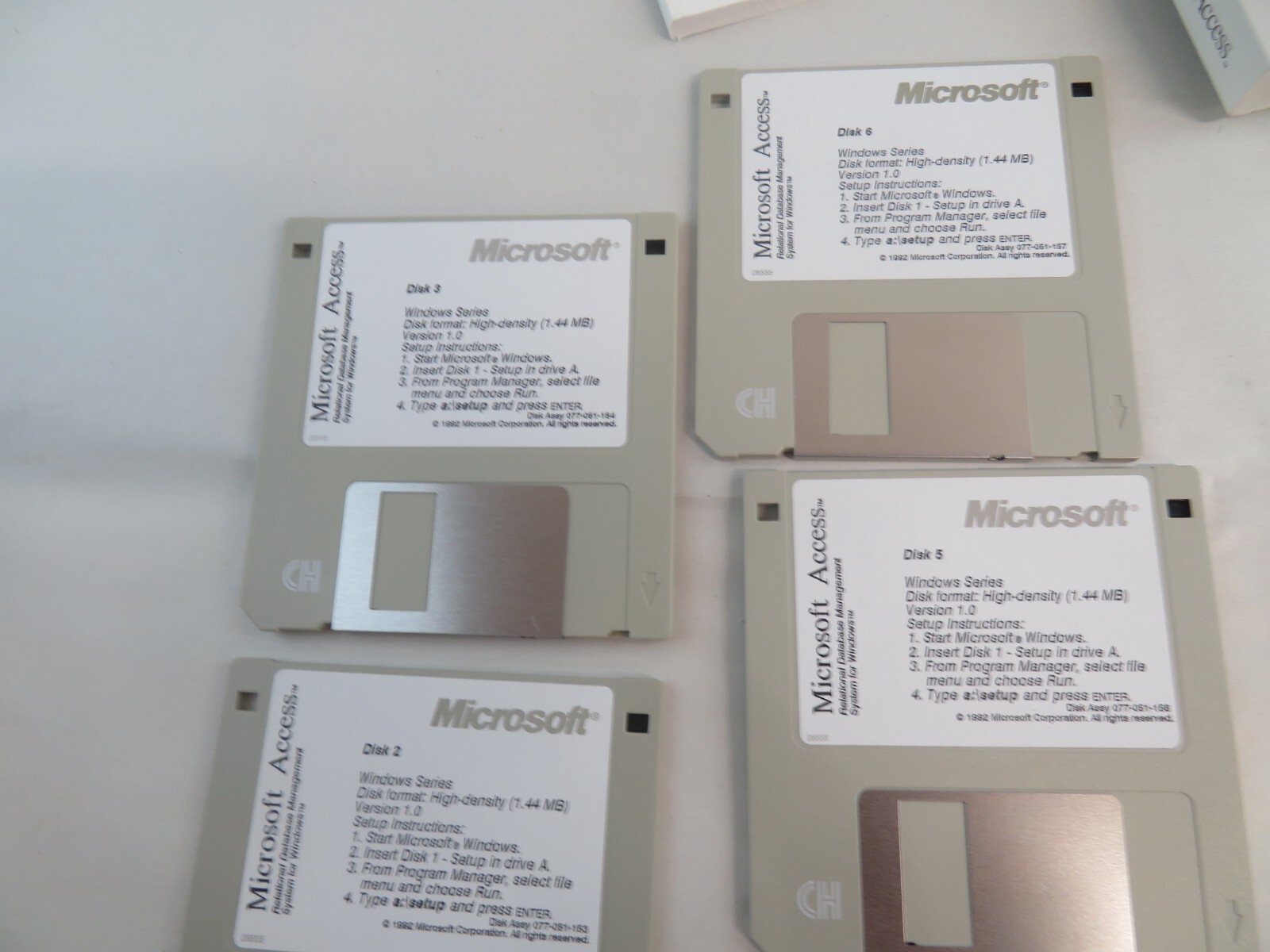 Vintage 1992 Microsoft Access Database 1.00 With Extra Disks