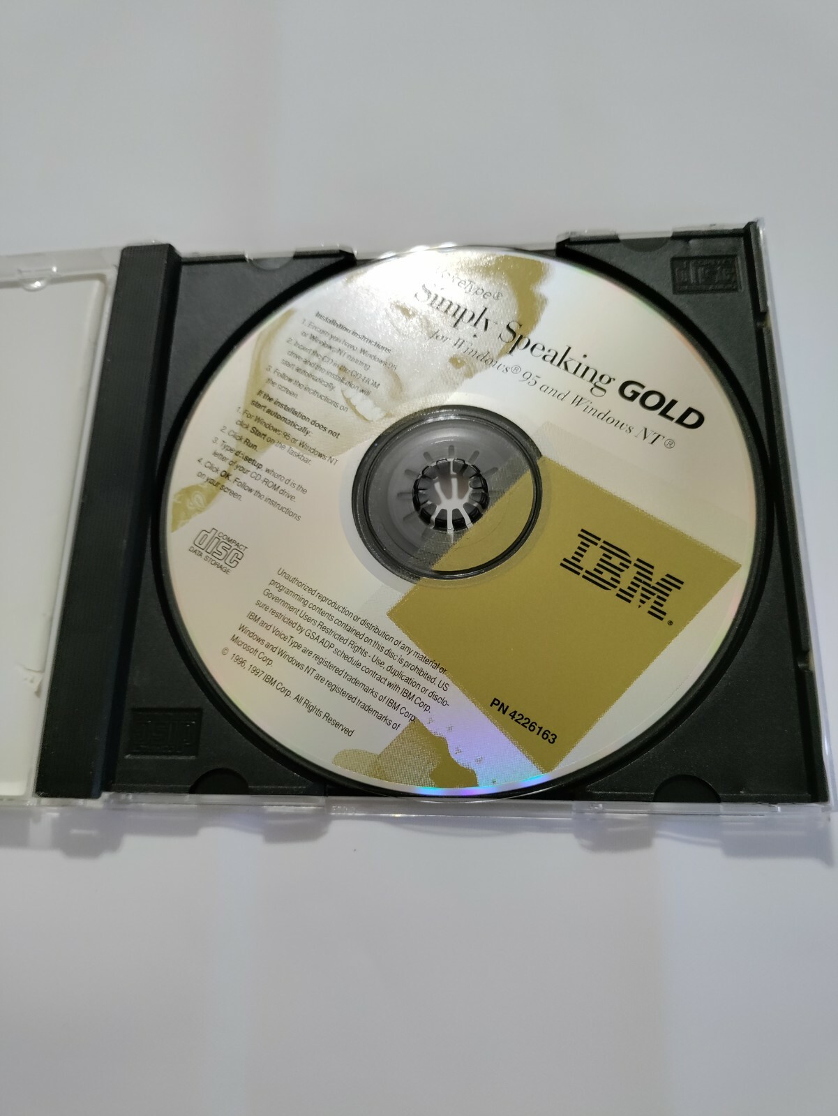 IBM Voice Type Simply Speaking GOLD Vintage Software For Windows 95