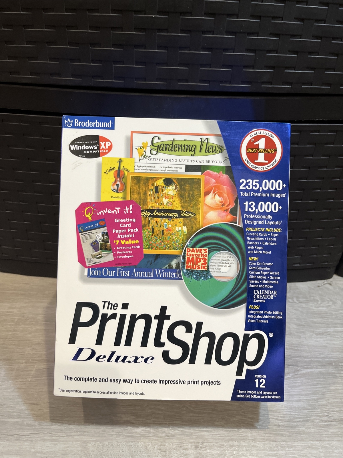Vintage 2001 Broderbund The Printshop Deluxe Version 12 Disc Set PN: CDBK12A-HDR
