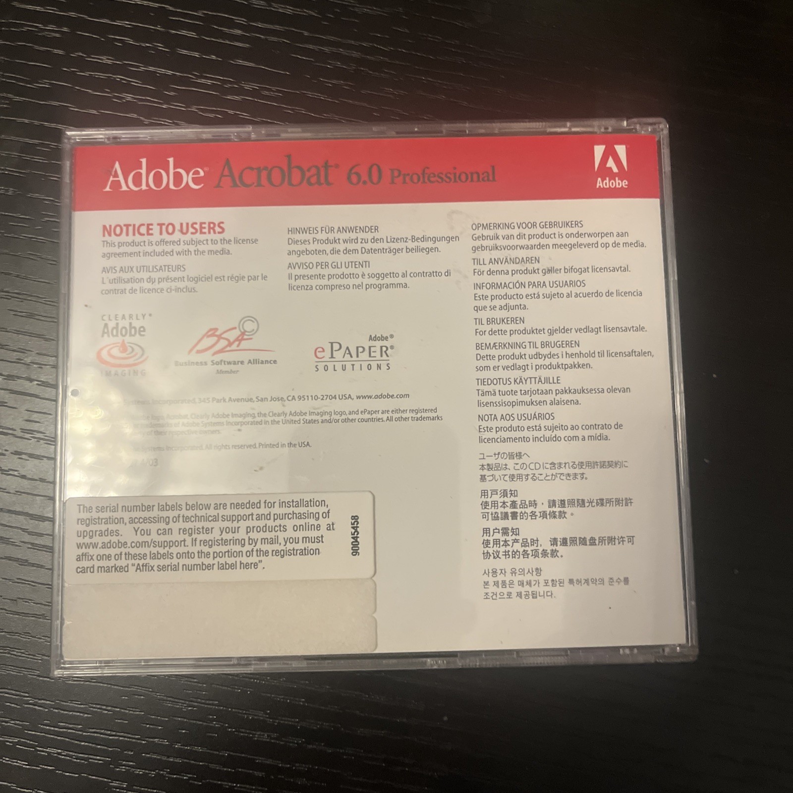 Adobe Acrobat 6.0 Professional Upgrade Mac Software Full Retail CD Serial Number