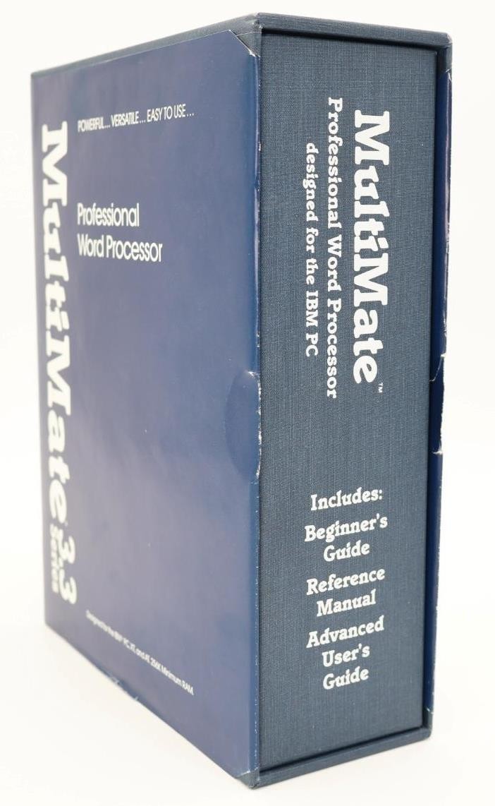 Vintage MultiMate 3.3 Word Processor 5 1/4″ Floppy Disk PC Software for IBM