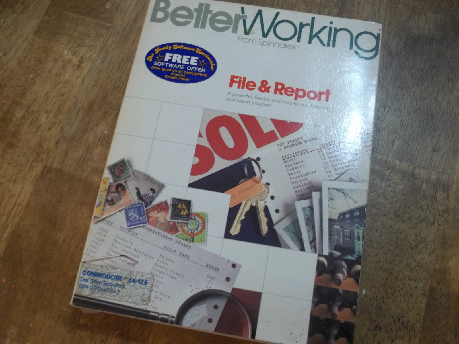Commodore 64/128 – Better Working File &Report Spinnaker * VTG 1986
