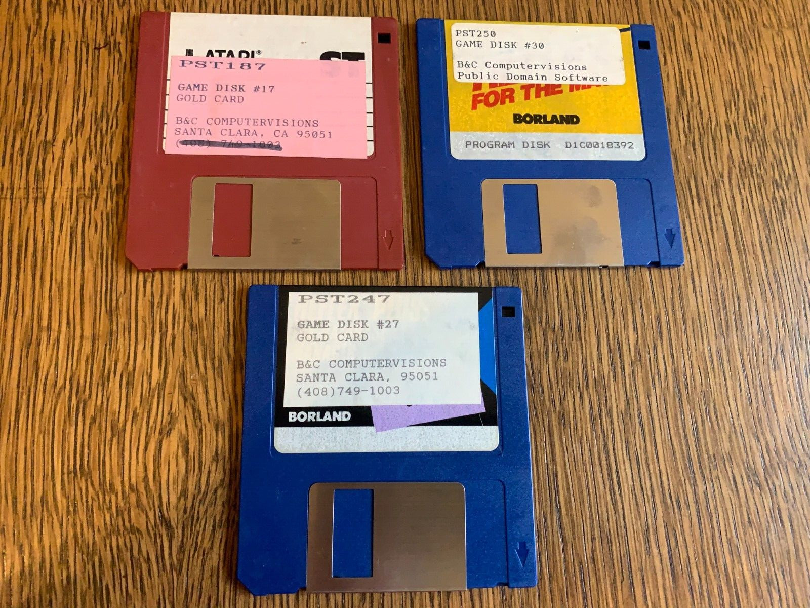 ATARI ST PST187 #17 PST247 #27 PST250 #30 GAME DISKS 3.5 B&C COMPUTERVISIONS