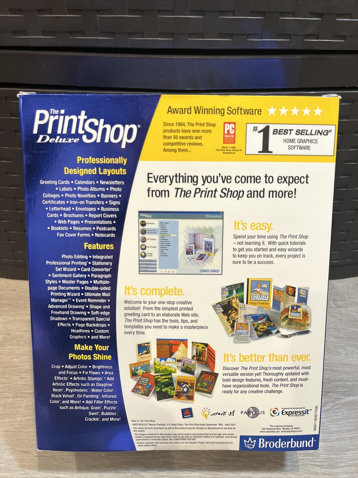 Vintage 2001 Broderbund The Printshop Deluxe Version 12 Disc Set PN: CDBK12A-HDR