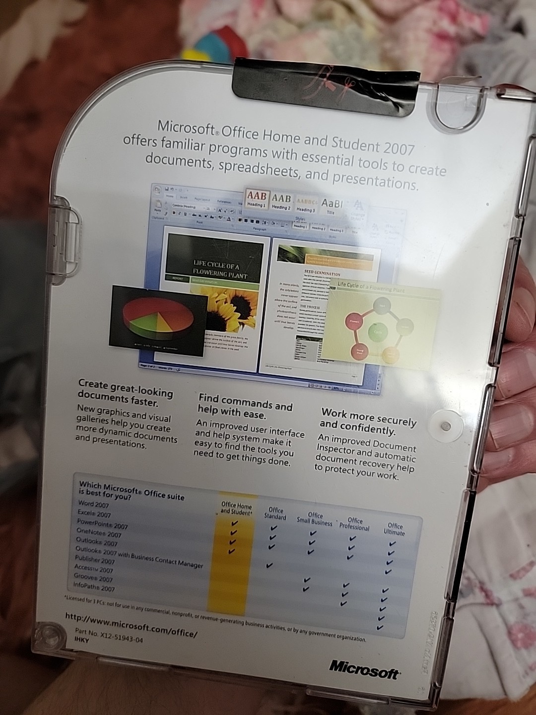 Microsoft Office Home and Student 2007 Software Disc with Activation Key Tested