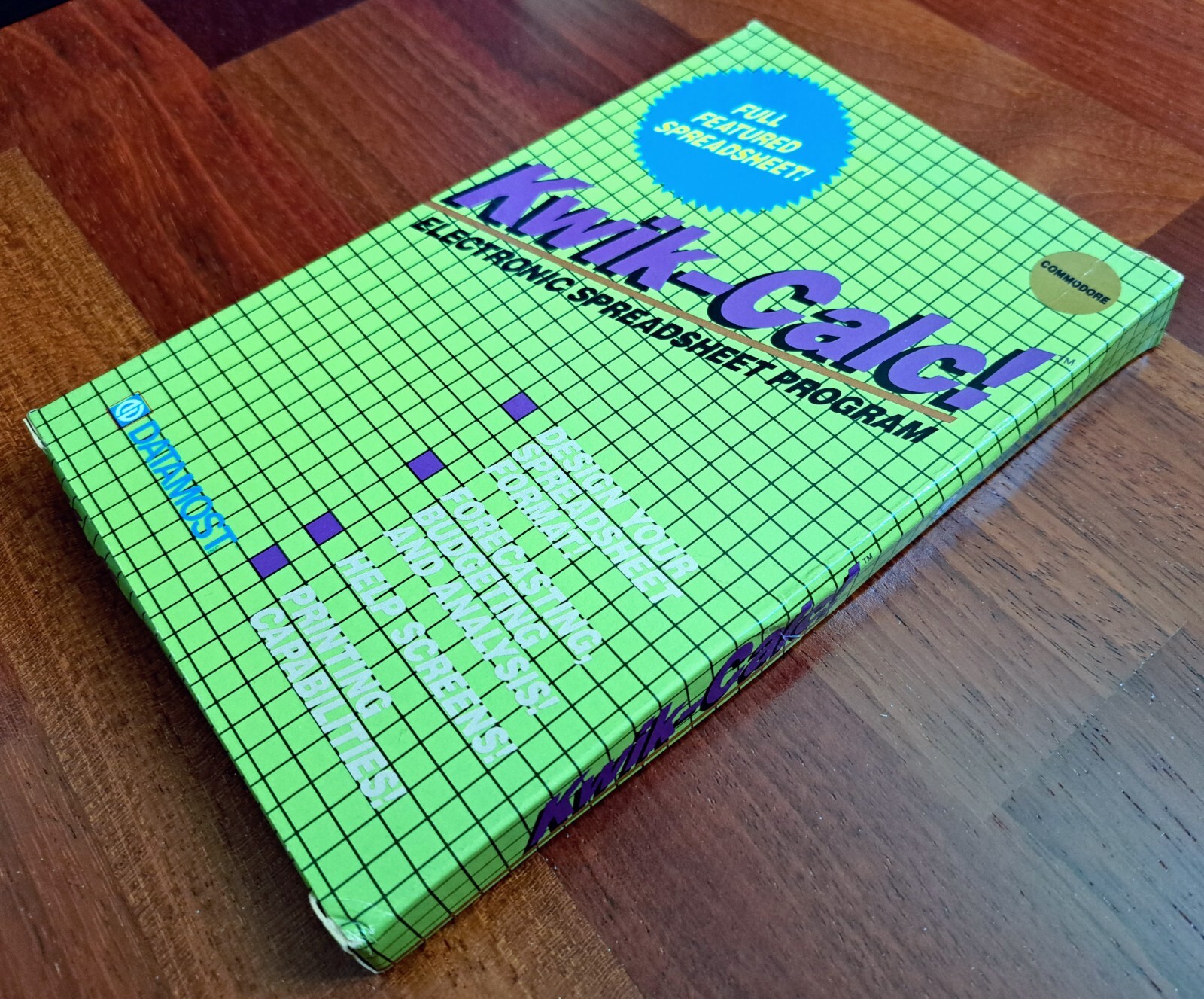 Kwik-Calc!, Datamost, Commodore, 1985, Diskette, Vintage Spreadsheet Software