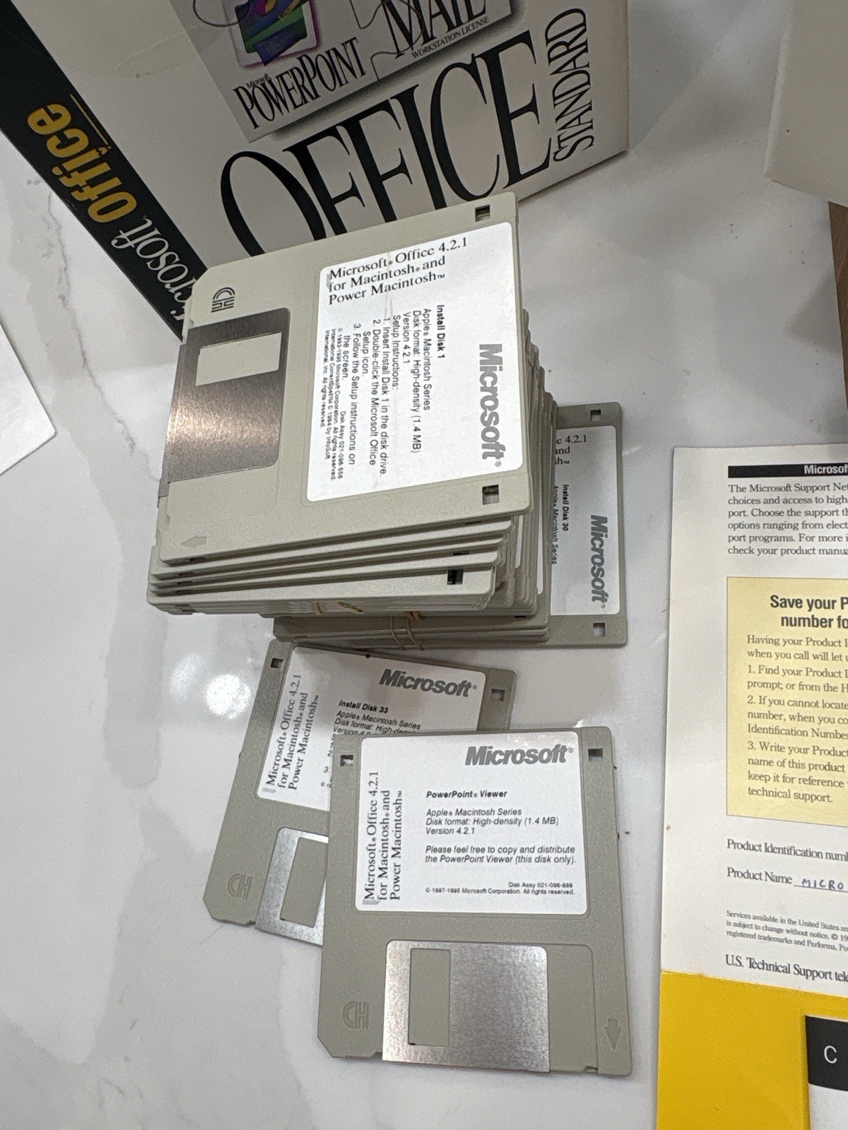 Vtg Microsoft Office 4.2.1 Macintosh Complete Floppy Set Box Manuals