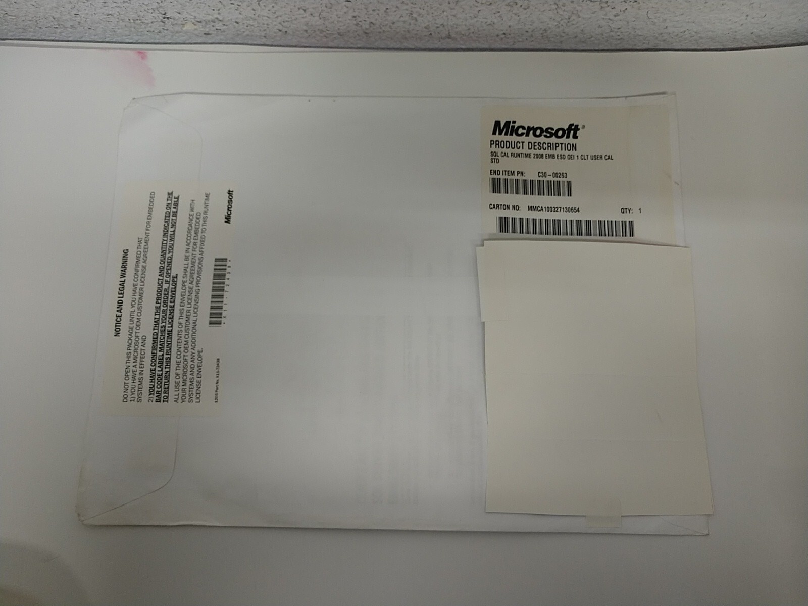 New, Sealed OEM Software SQL ( Server) Svr CAL 2008 EMB Std User 1 CAL X14-97758