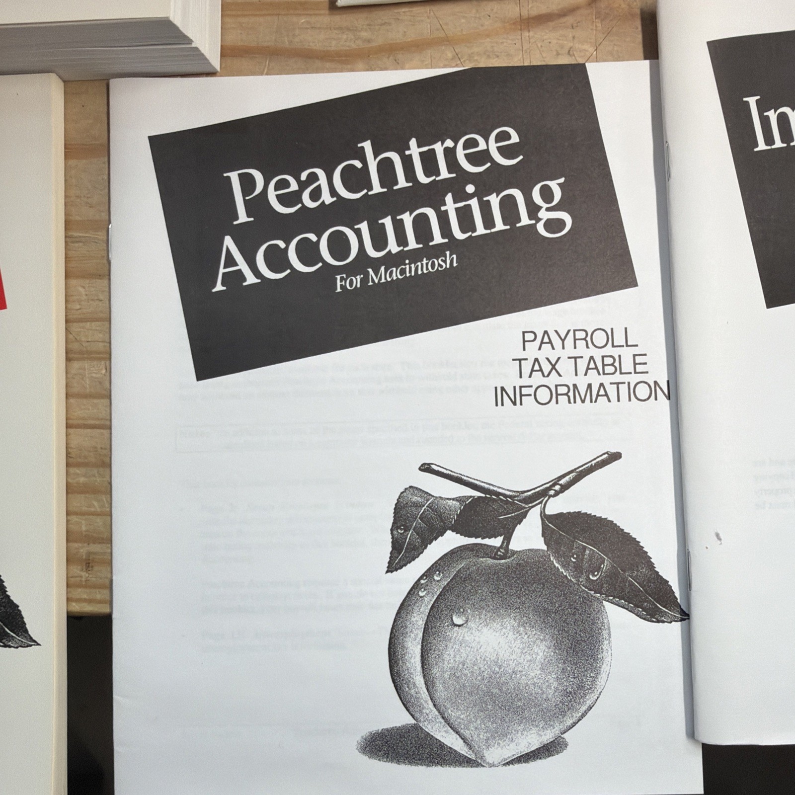 Peachtree Accounting For Macintosh 2.0 From 1993 Vintage