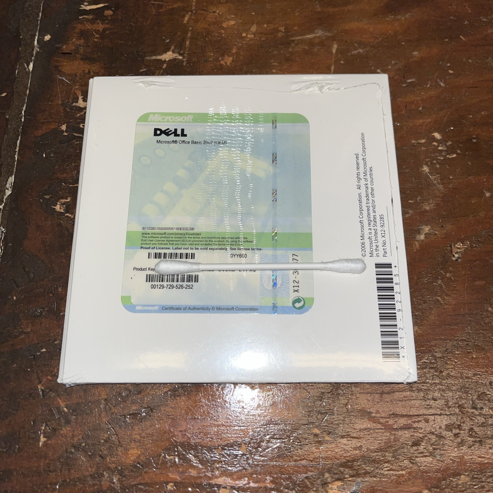Microsoft Office Basic 2007 Full Version Dell 0YY660 W/ Product Key