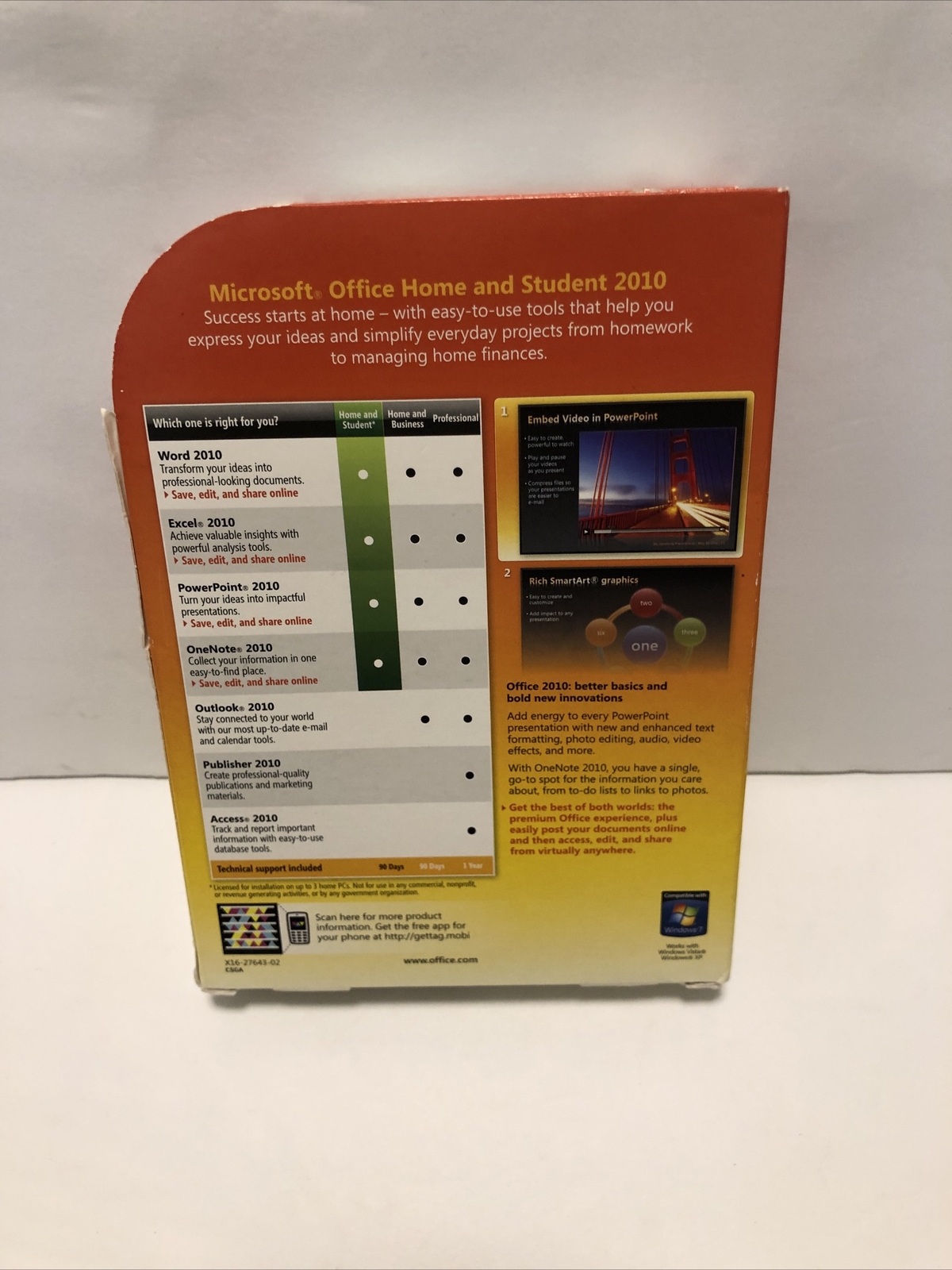 Microsoft Office Home and Student 2010 Software for Windows Set Of 2