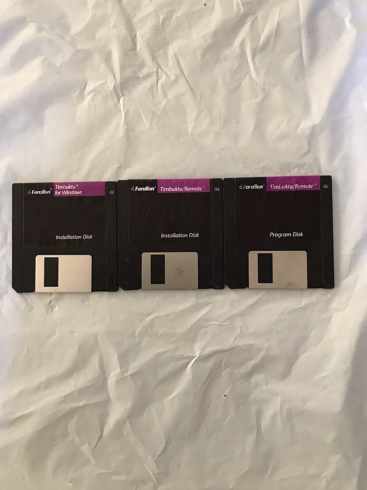 Vtg 1992 Apple Macintosh Farallon Timbuktu v5.0.1 SW400 3.5″ Floppy Disks