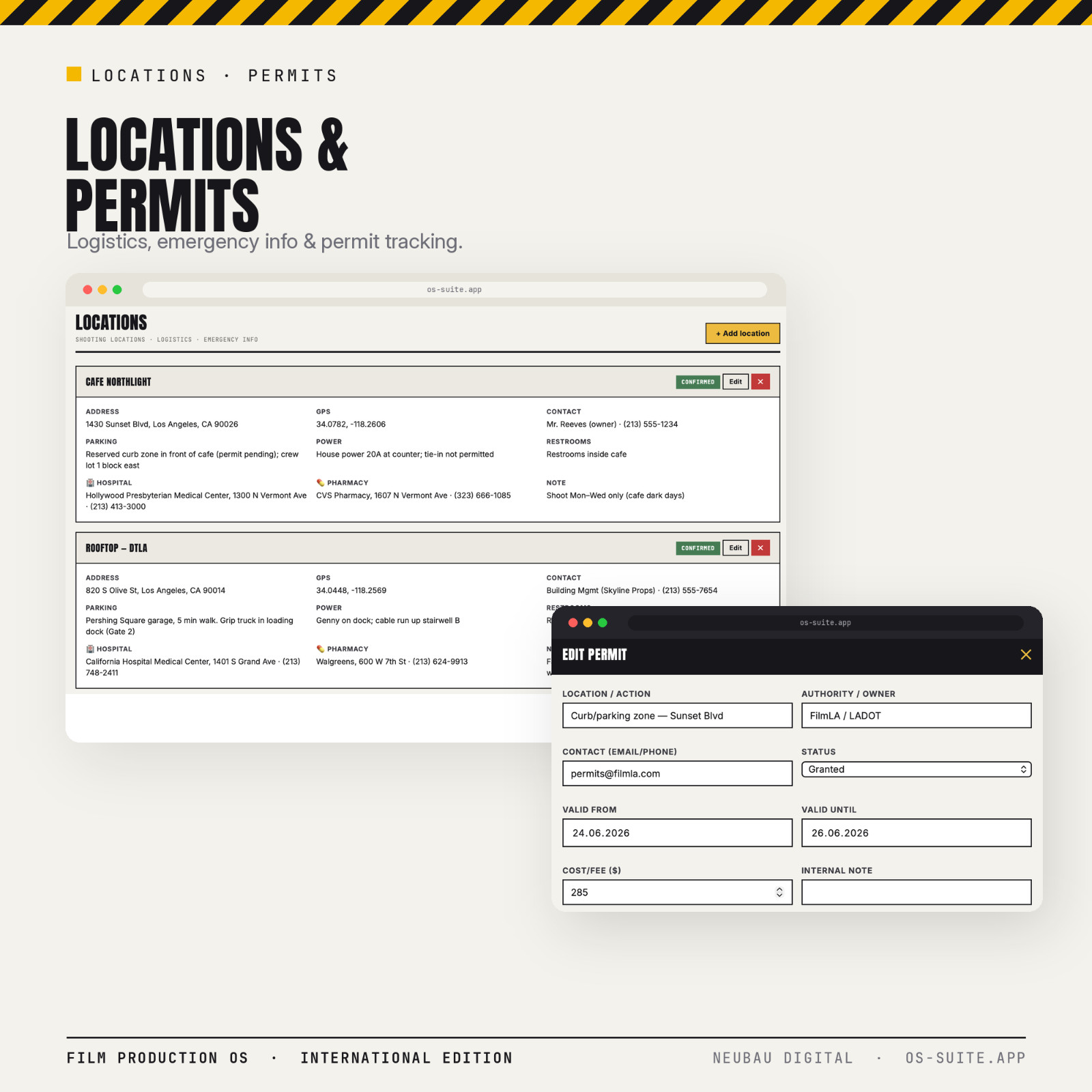 Video Production Software (English) | Crew Management, Shooting Schedule, Budg
