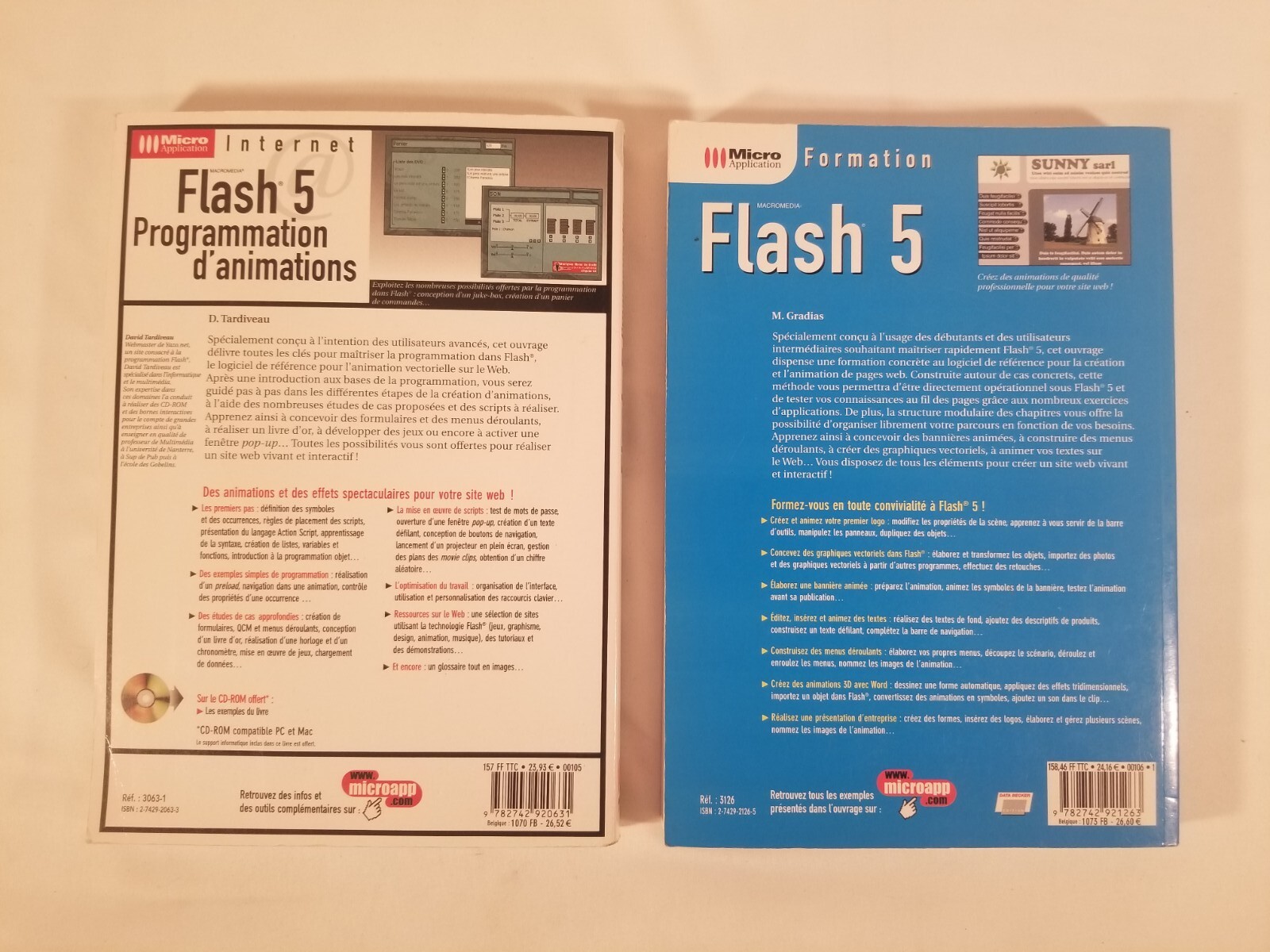 MACROMEDIA FLASH 5 Progam animations Internet formation MICRO application CD-ROM