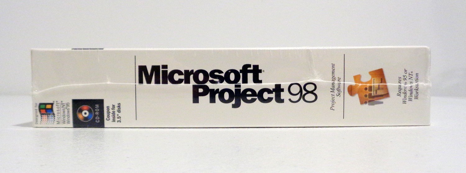 Microsoft Project 98 Full Version Software for Windows 95 PC Retail Box NEW