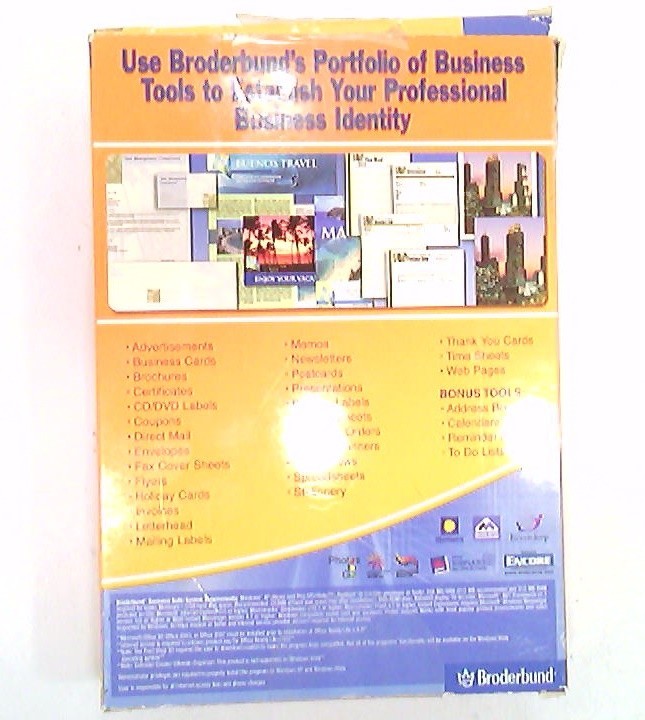 ✅ Broderbund~Business Suite~w/Calendar Creator~Ultimate Organizer~2008