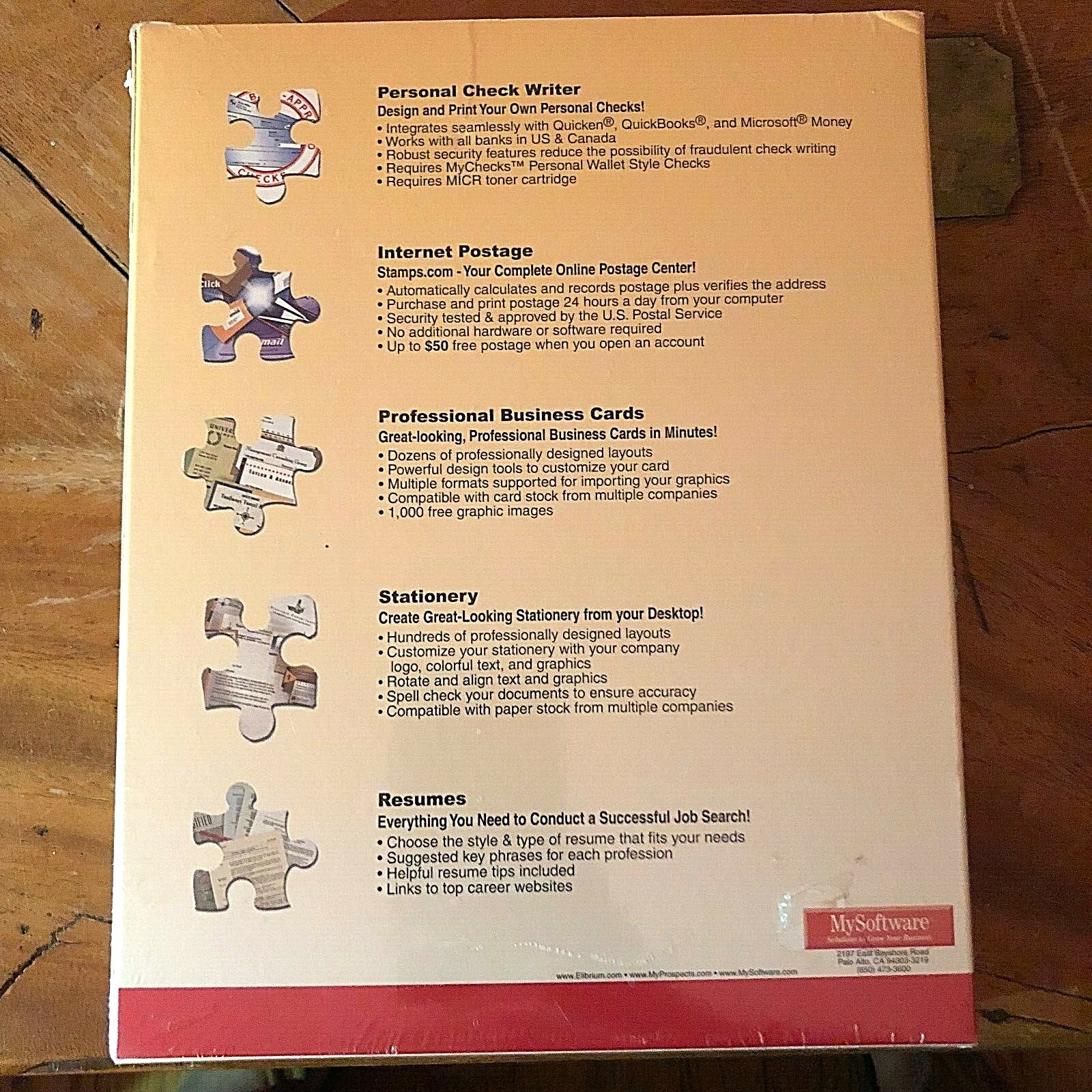 2000 Elibrium MyPersonal Organization Suite~Windows 95/98 CD ROM~SEALED + NIB!