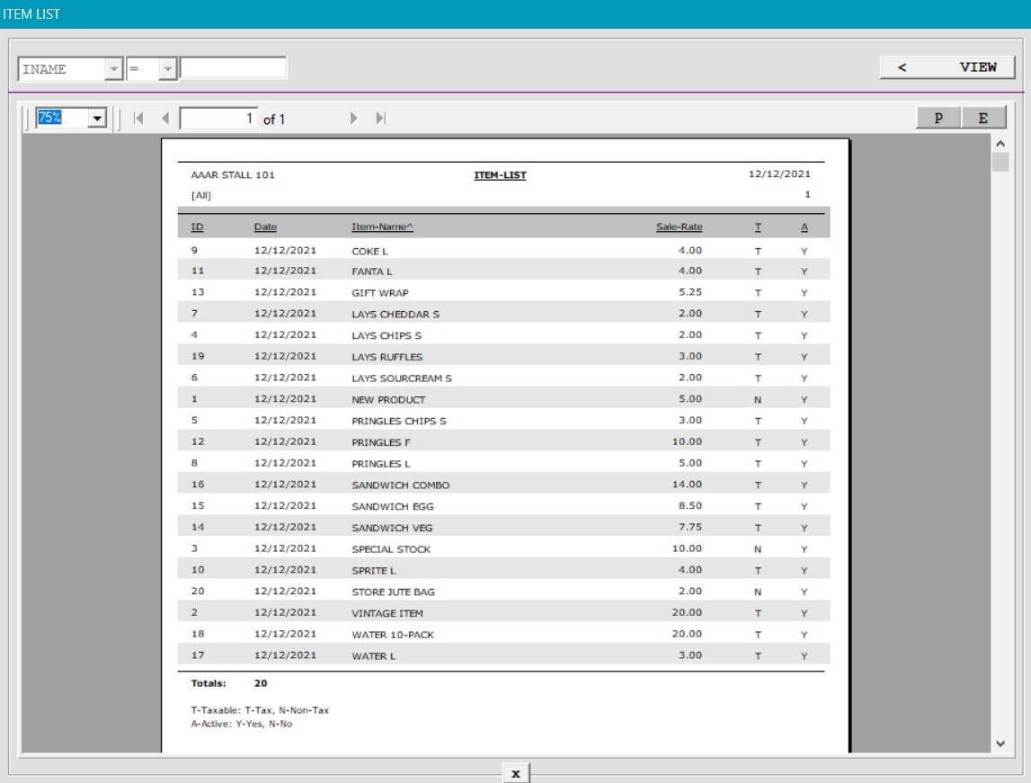 NWIQ Point Of Sale Software – Booth Inventory Billing