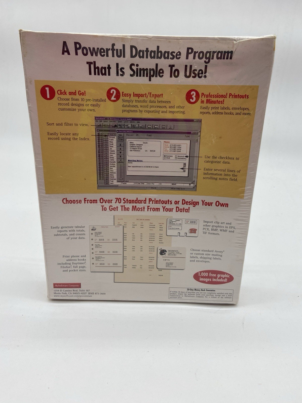 proventure database software windows 3.1 95 NEW SEALED