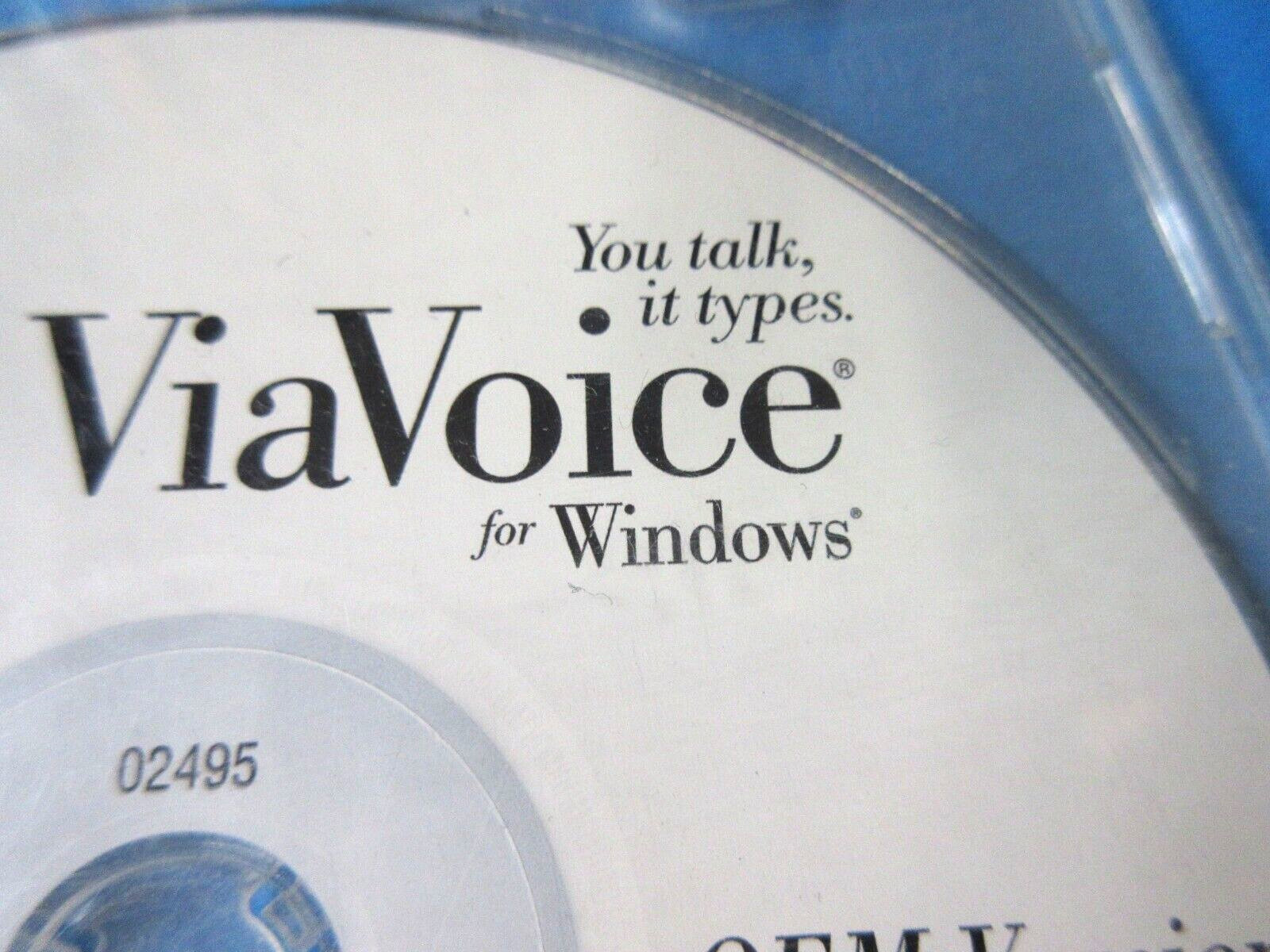 IBM ViaVoice “You Talk It Types” for Windows Release 9.1 Pro Edition w Earphones