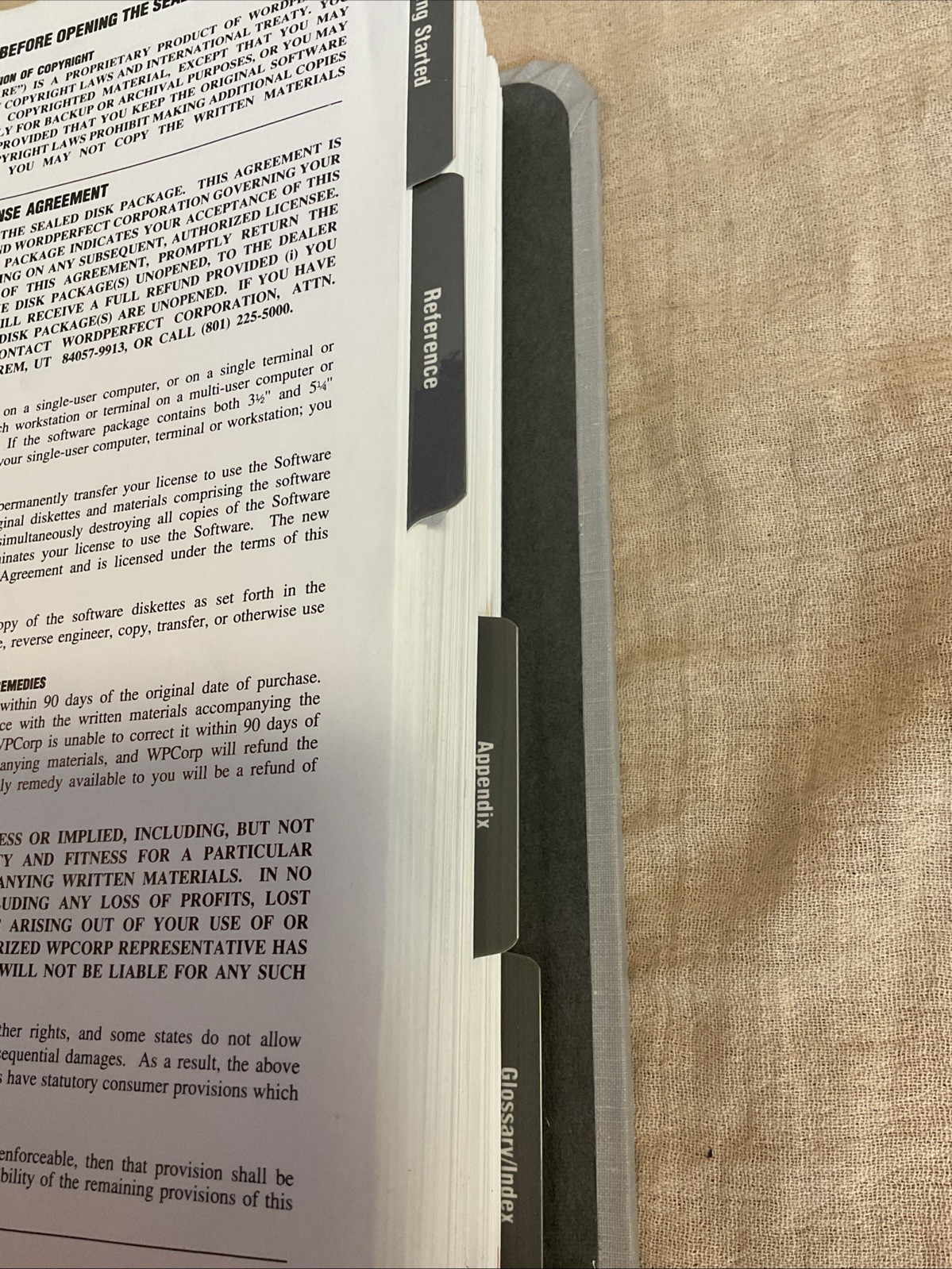WordPerfect for DOS 5.1 Manual 3-Ring Binder 1989 Box Slip Case IBM PC