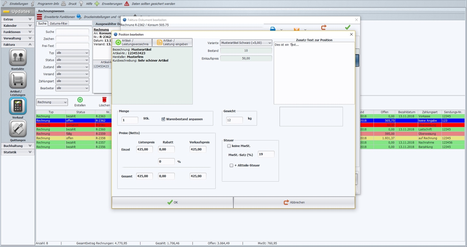 Invoice program, invoice printing, invoice template design, software program
