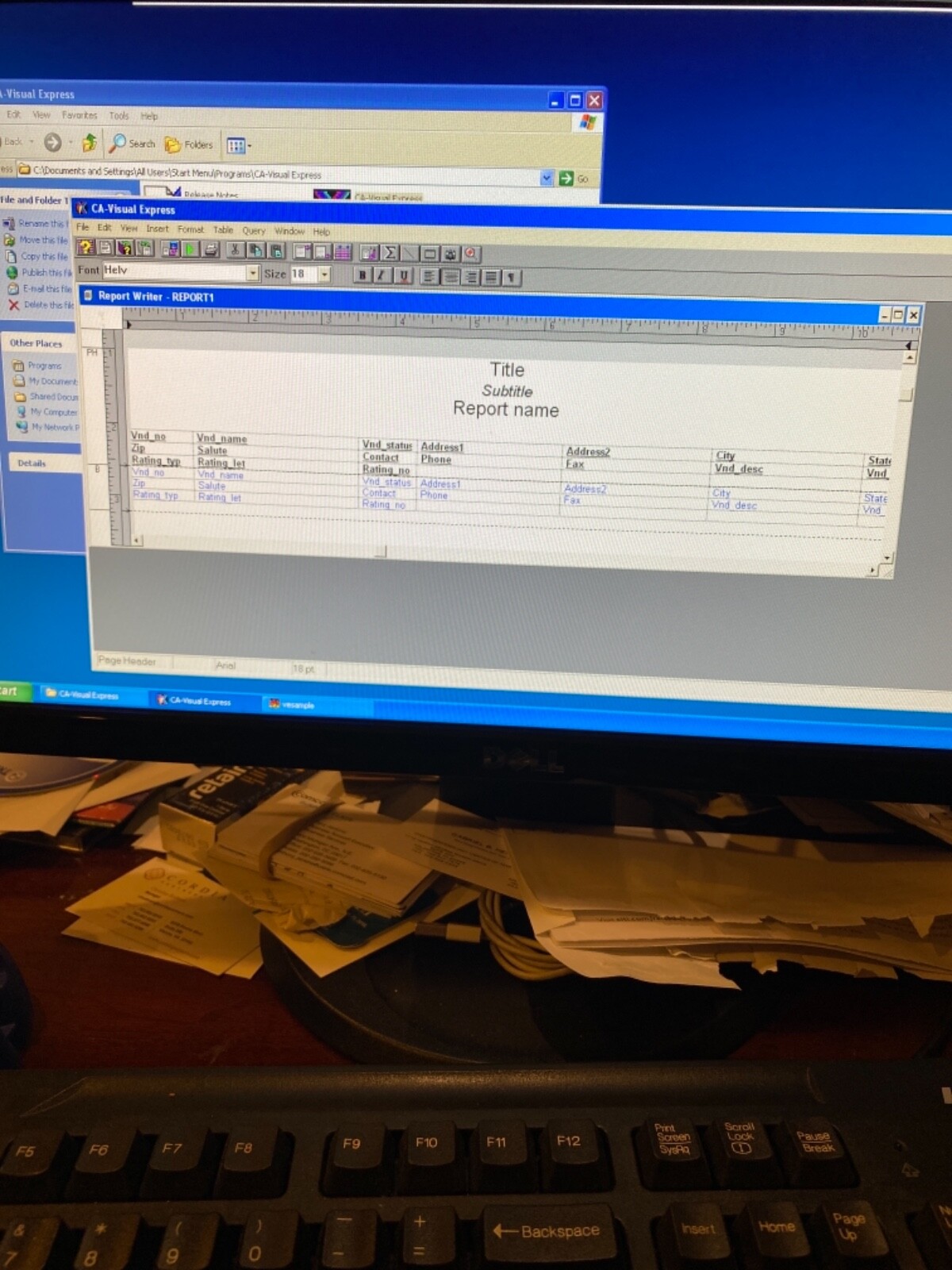 Opened CA-Visual Express 1.0 Software. 5 Disks. Never used to create anything.