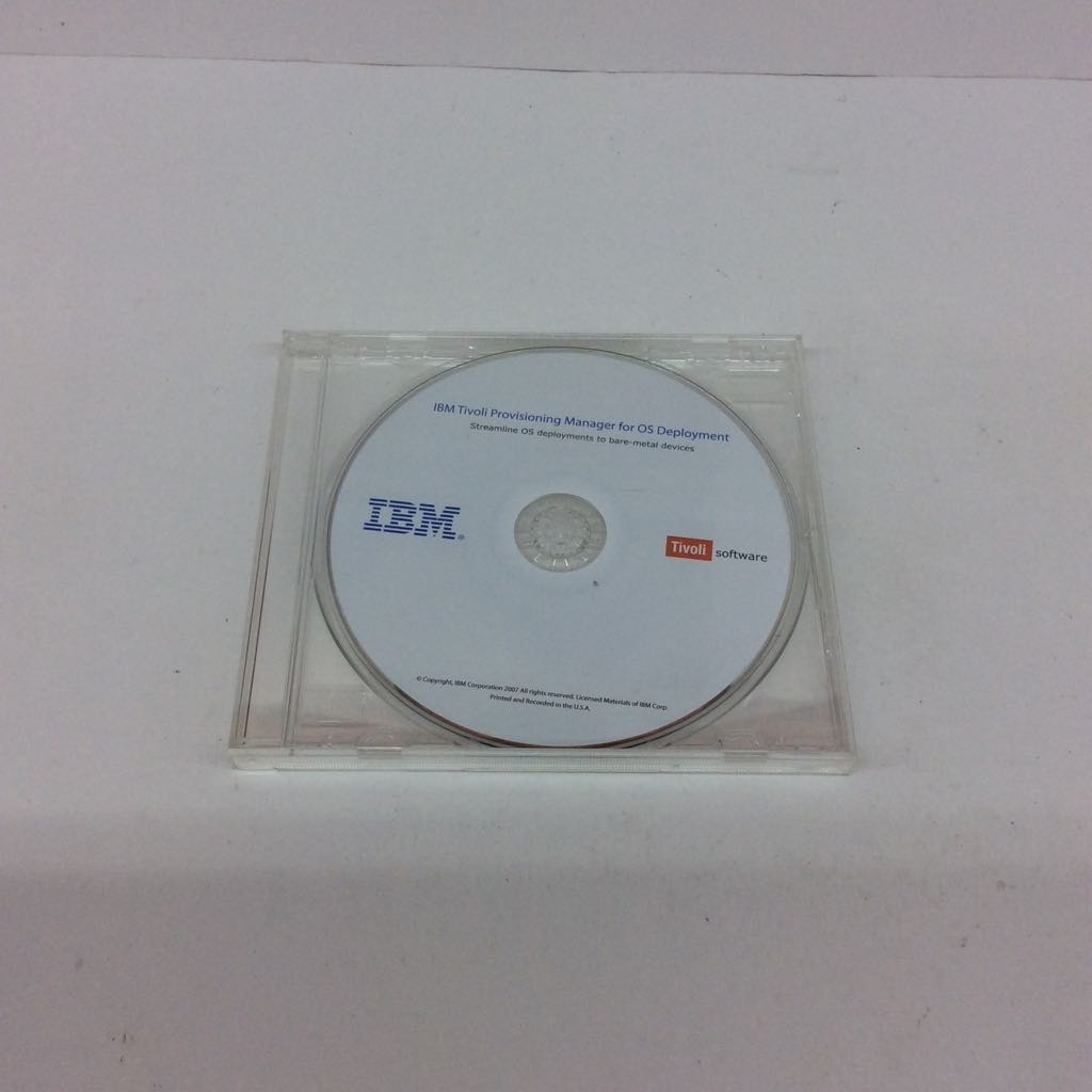 IBM Tivoli Provisioning Manager For OS Deployment Software Disc Only Untested