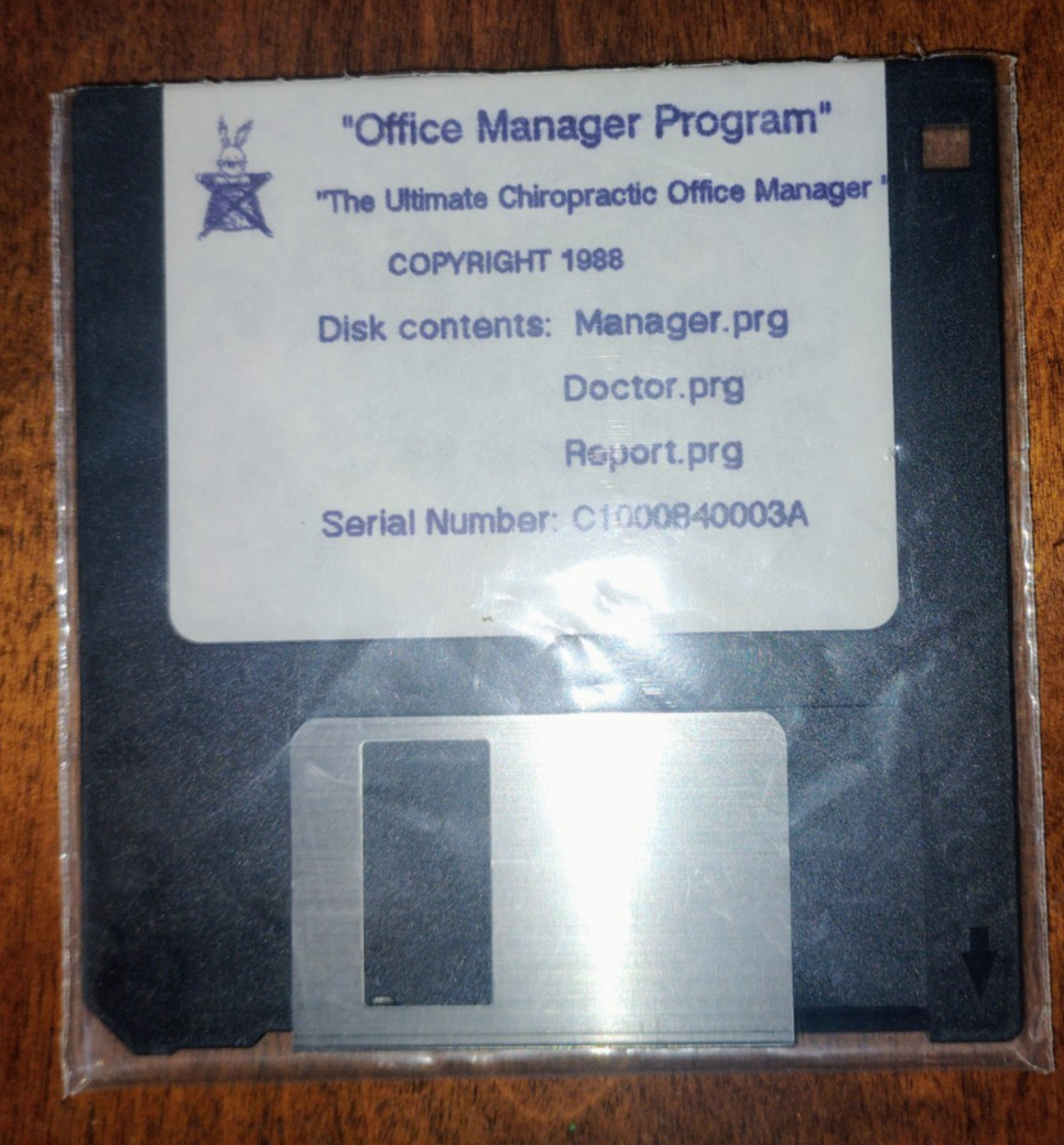 Office Manager Program/ The Ultimate Chiropractic Office Manager- Atari ST Disk
