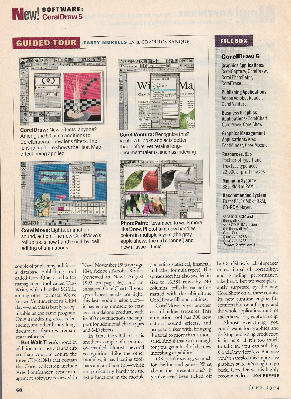 Vintage Software – CorelDRAW 5 and CorelDRAW 4 for Windows