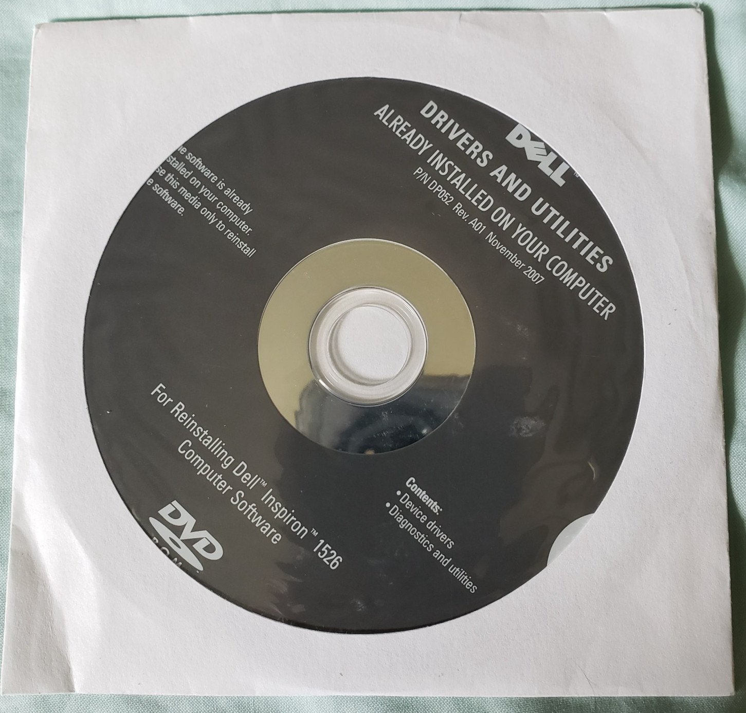 Dell Drivers and Utilities Reinstallation DVDs for Inspiron 1526 Most NEW SEALED