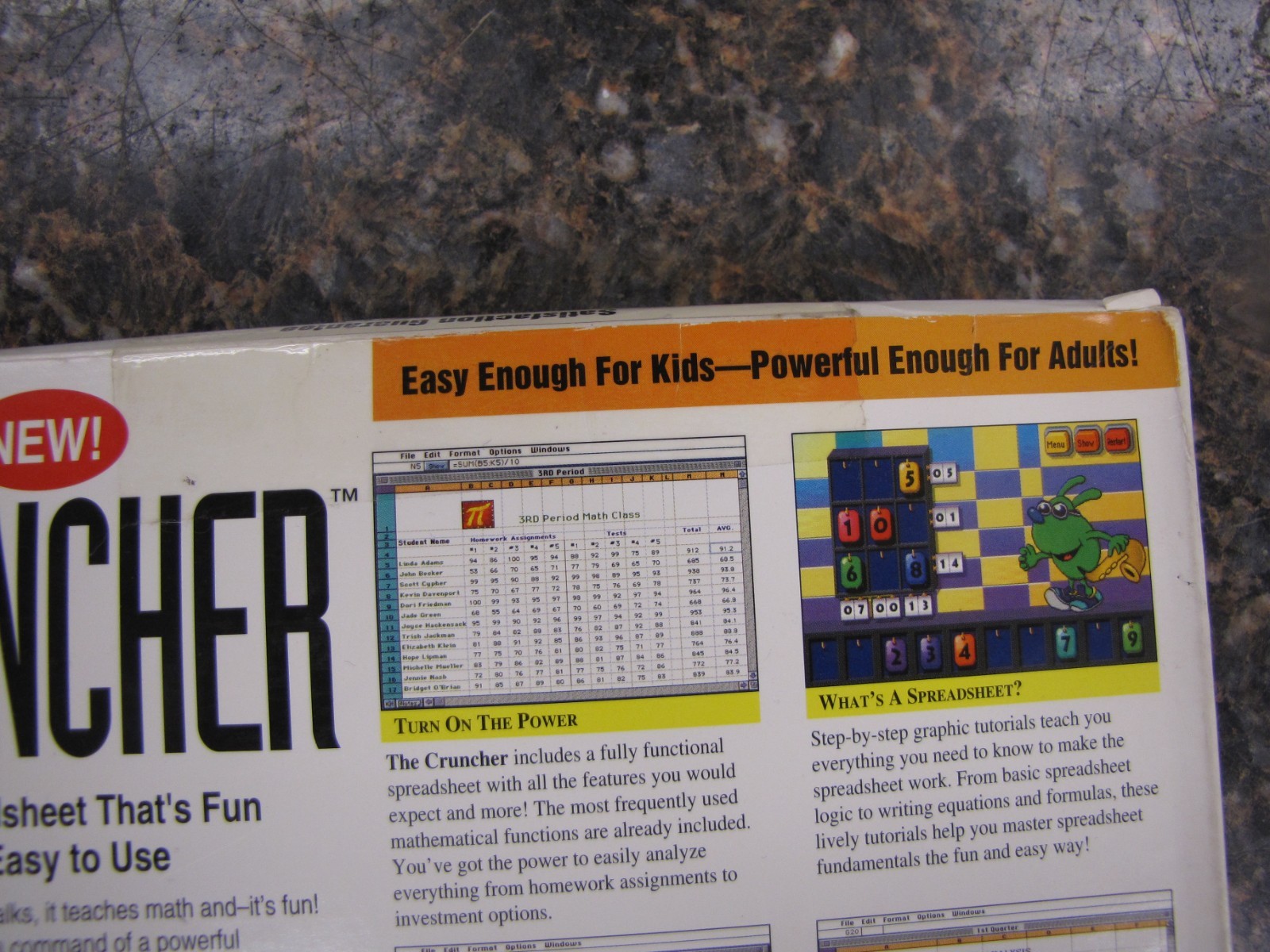 NEW The CRUNCHER Davidson POWER TOOLS Teaching Fun for Macintosh 1993 RARE
