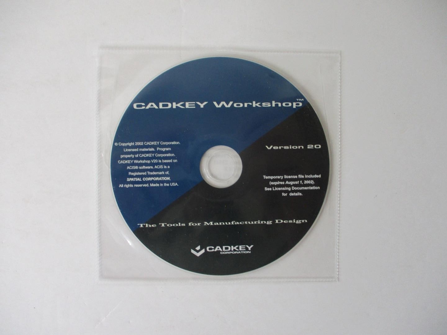 CADKEY Workshop Version 20 Software & Update Guide – Manufacturing Design (2002)