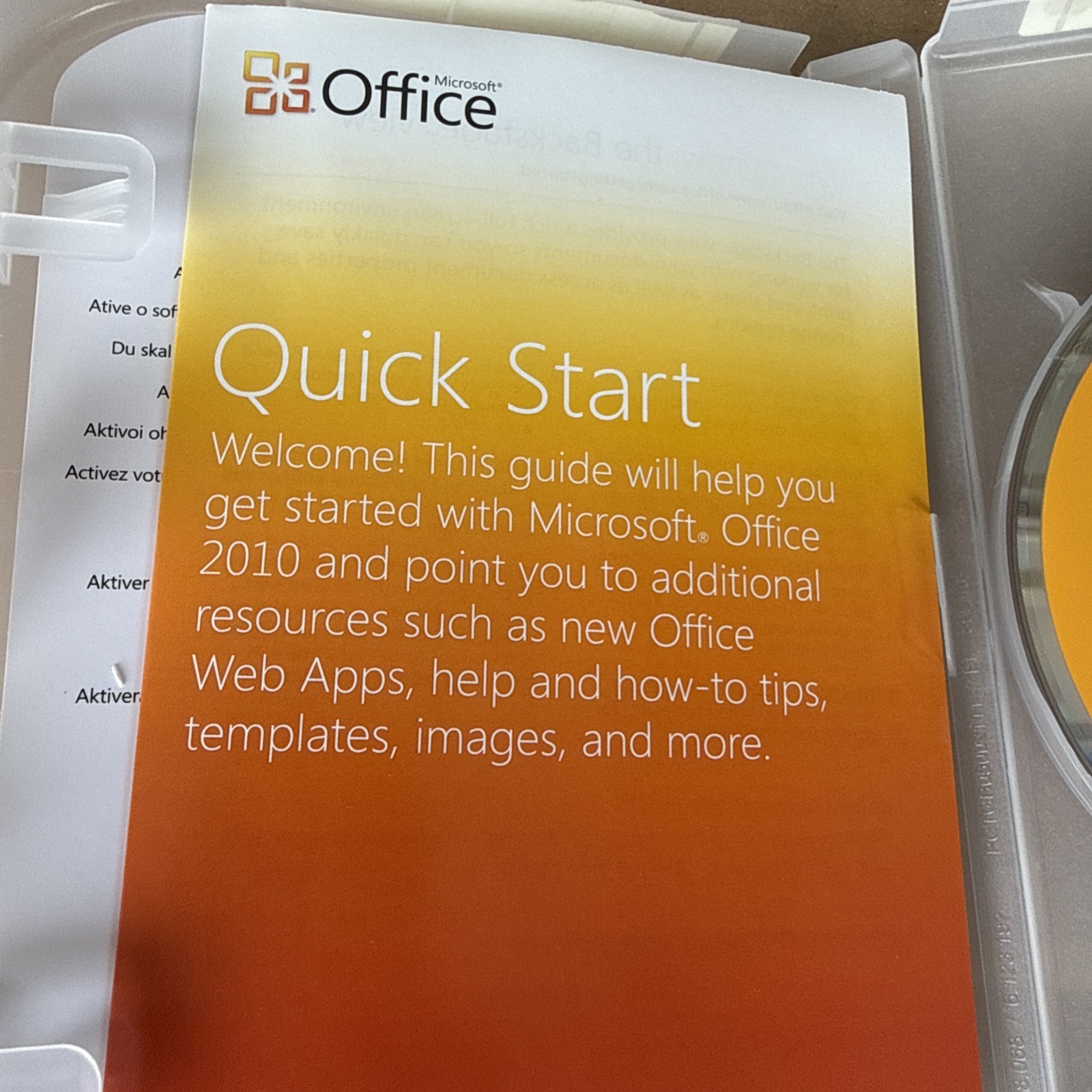 Microsoft Office 2010 Home and Student w/ Product Key